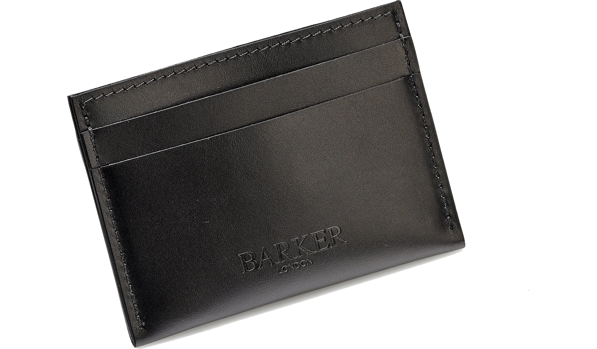 Card Holder Straight - Black Calf