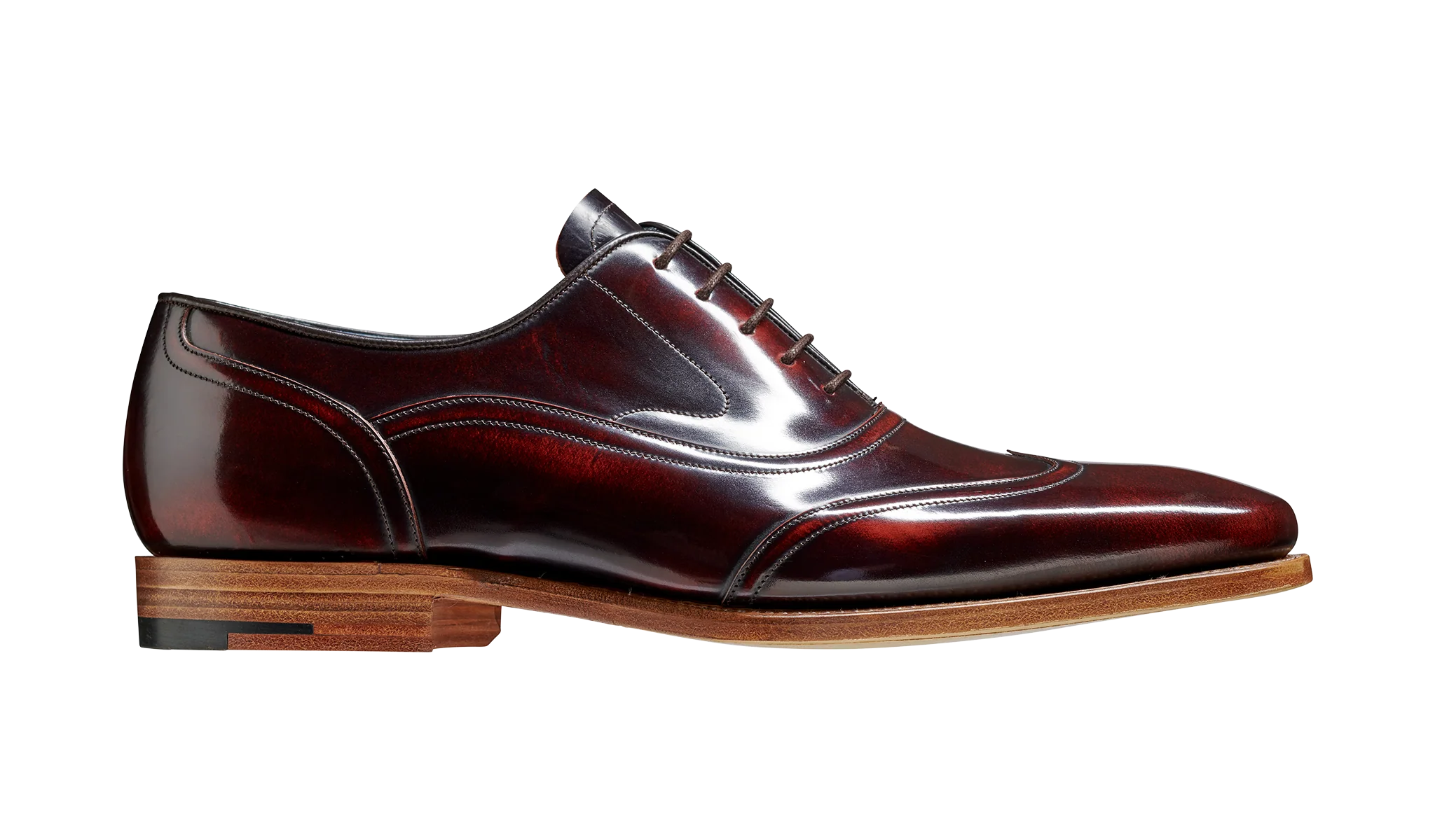 Arron - Brandy Hi Shine Oxford Brogue Shoe - Image 2