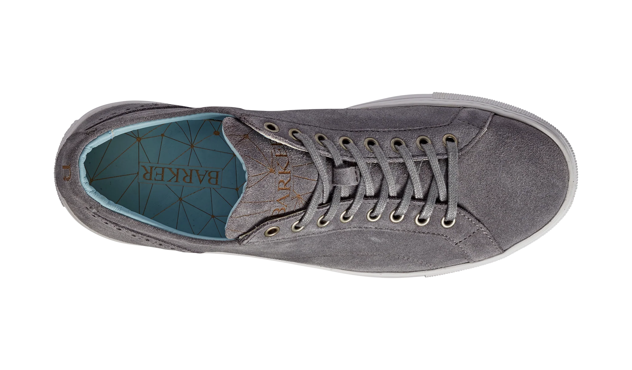 Axel - Grey Suede Sneaker - Rubber Sole Shoe - Image 3