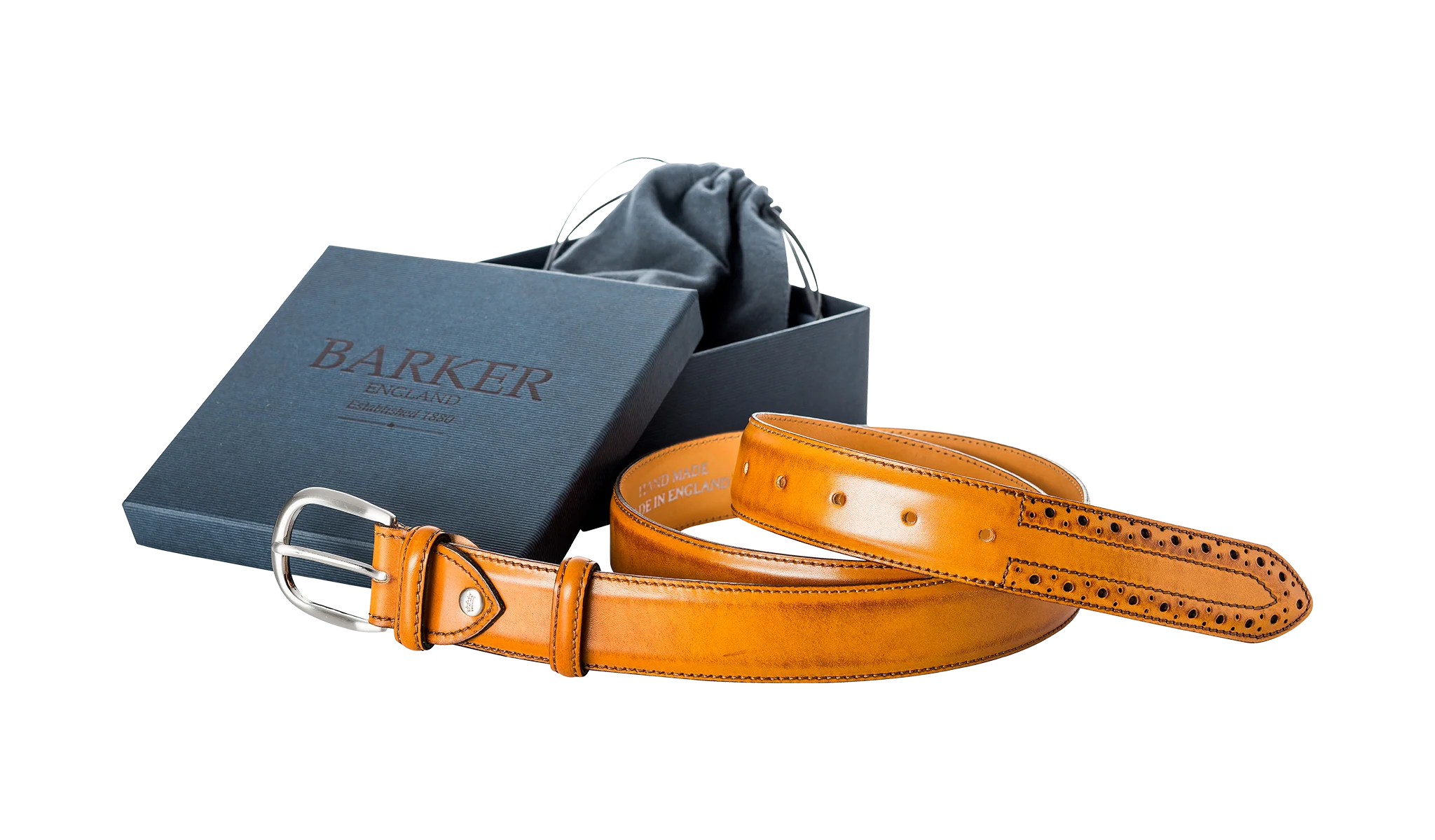 Brogue Belt - Cedar Calf