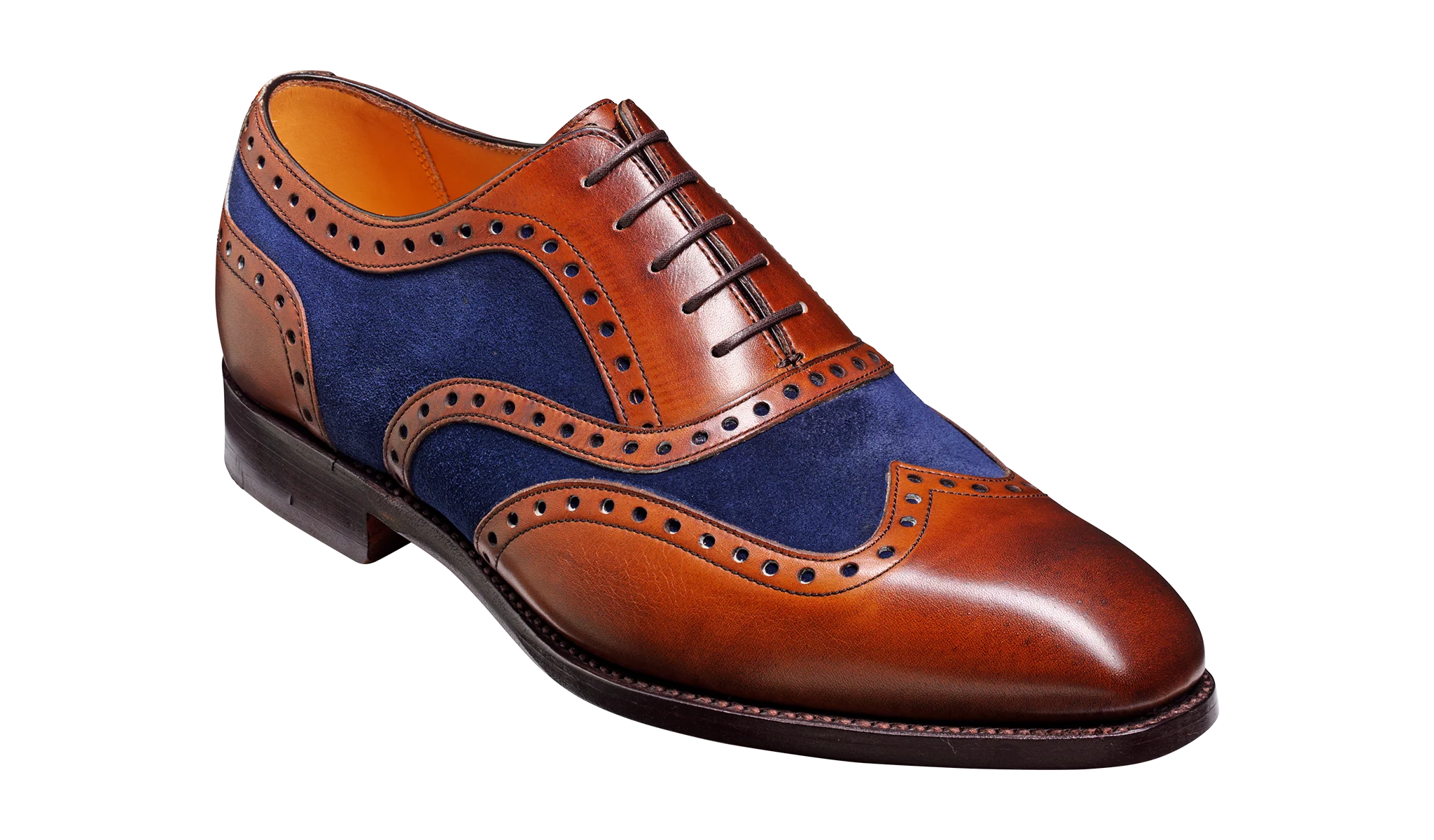 Cambridge - Brown Calf / Navy Suede