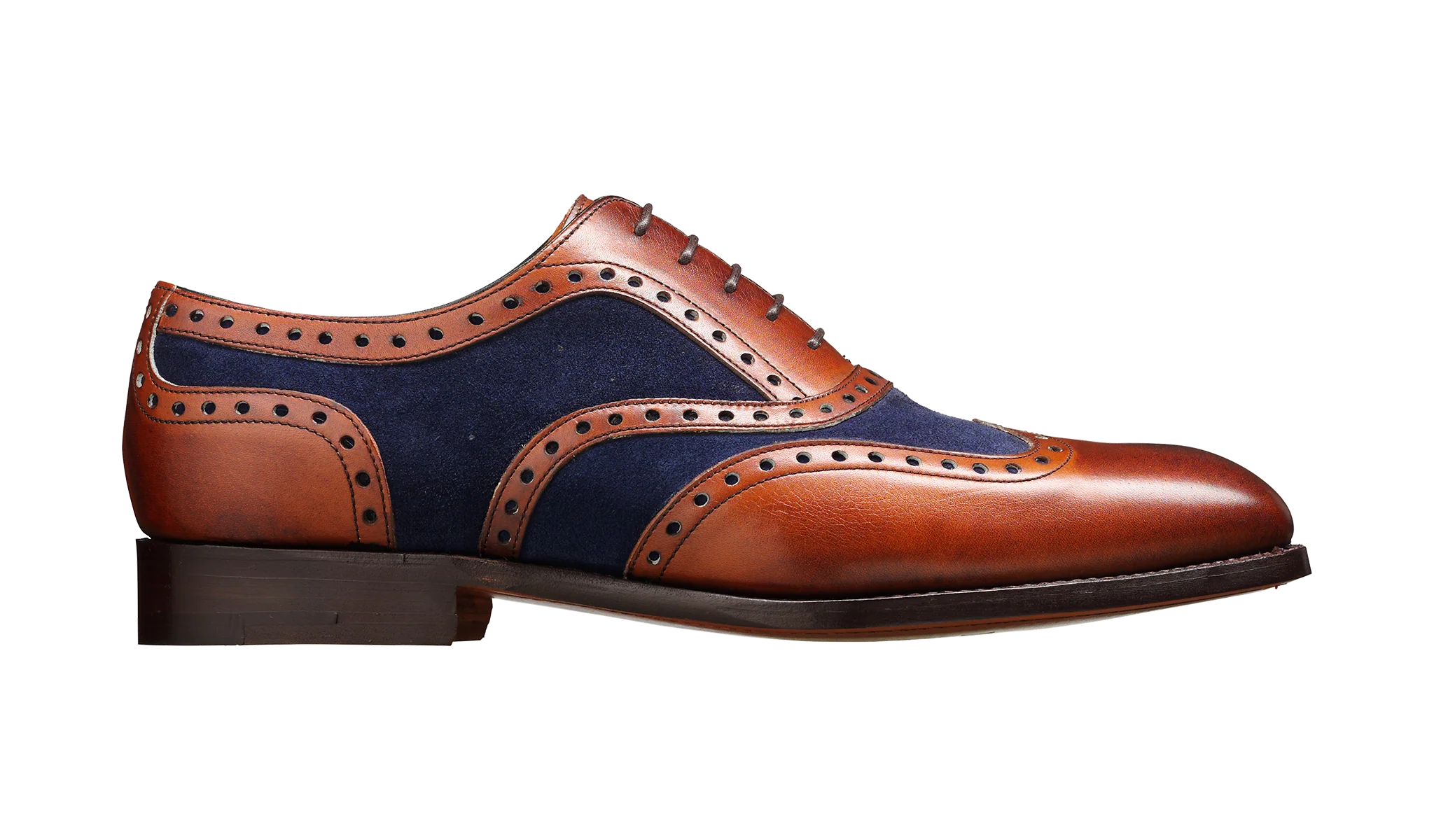 Cambridge - Brown Calf / Navy Suede - Image 2