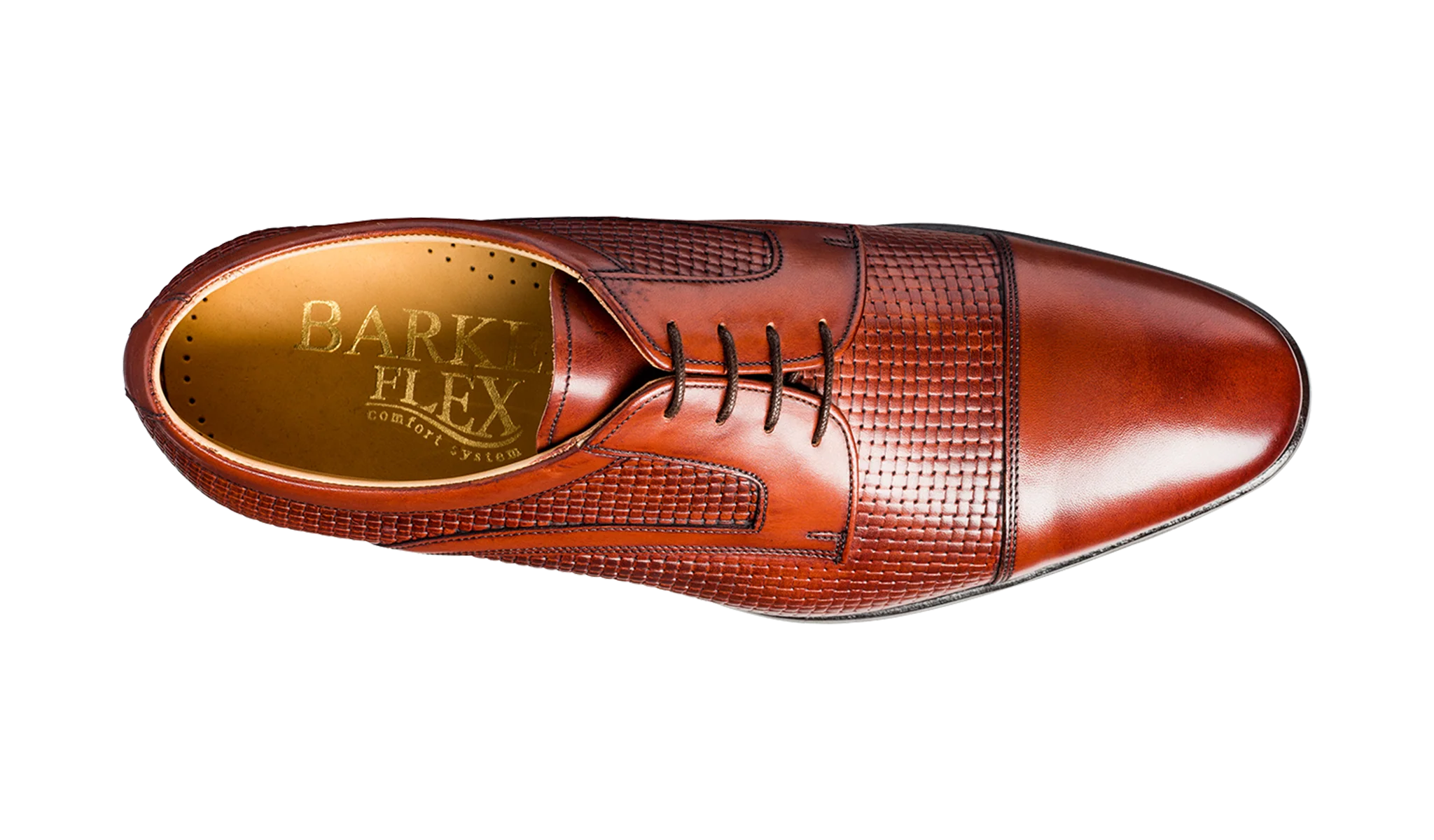 Deene - Rosewood Calf Weave - Derby Shoe - Image 3