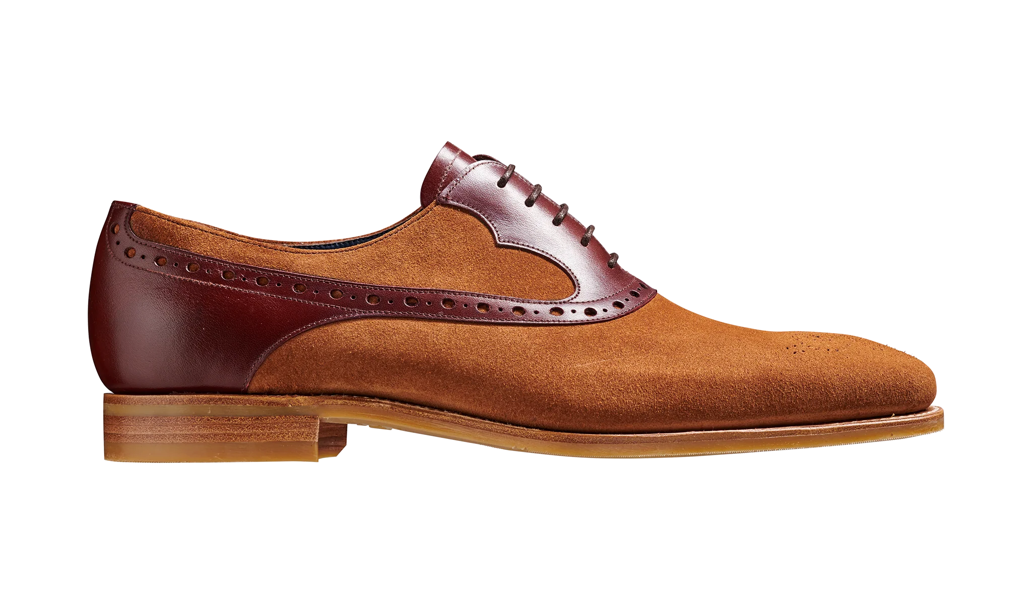 Elliot - Terra Suede / Cherry Calf Oxford Shoe - Image 2
