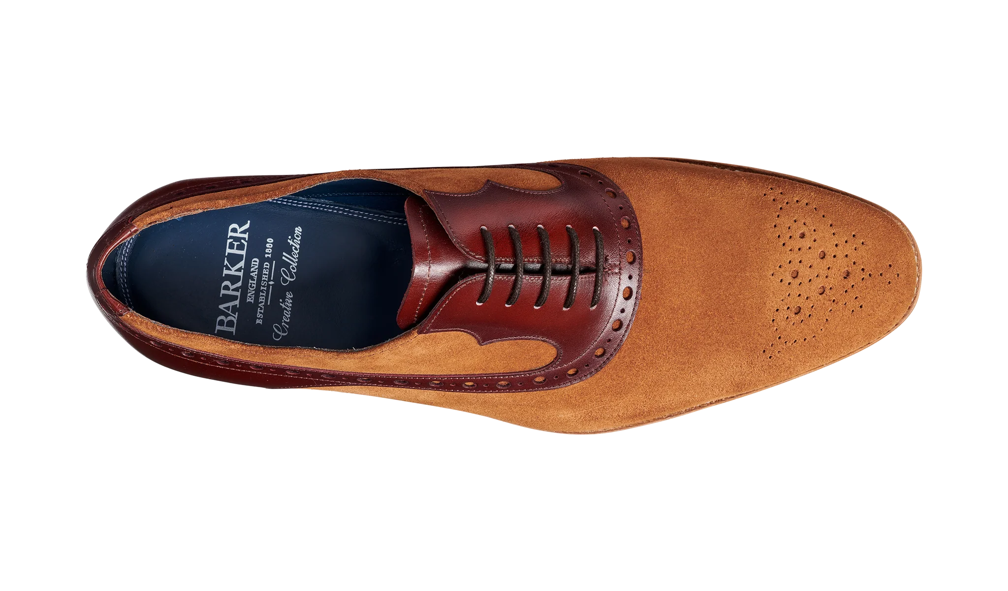 Elliot - Terra Suede / Cherry Calf Oxford Shoe - Image 3