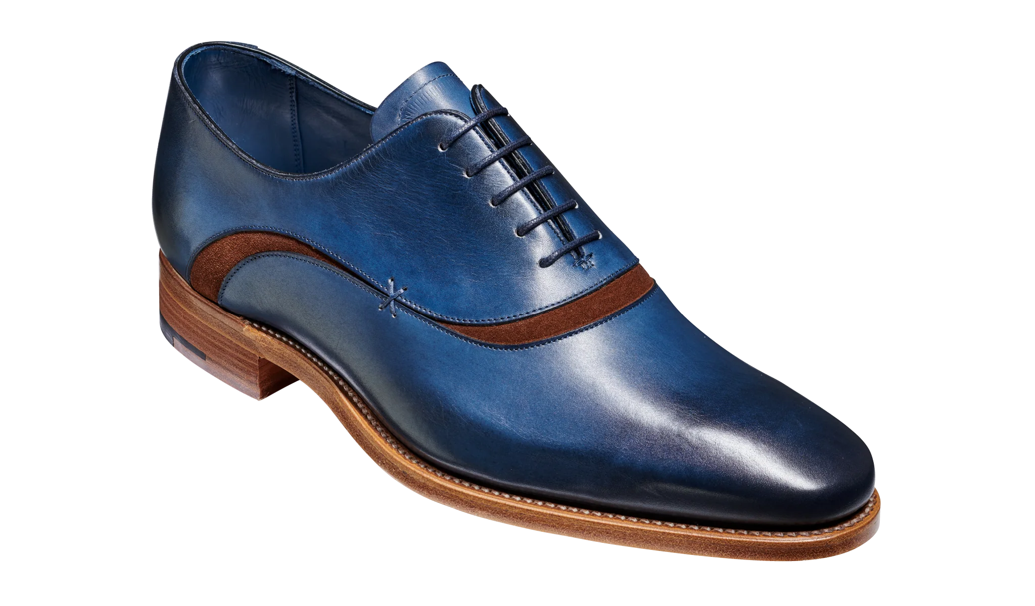 Emerson - Navy Handpainted Polo Suede Oxford