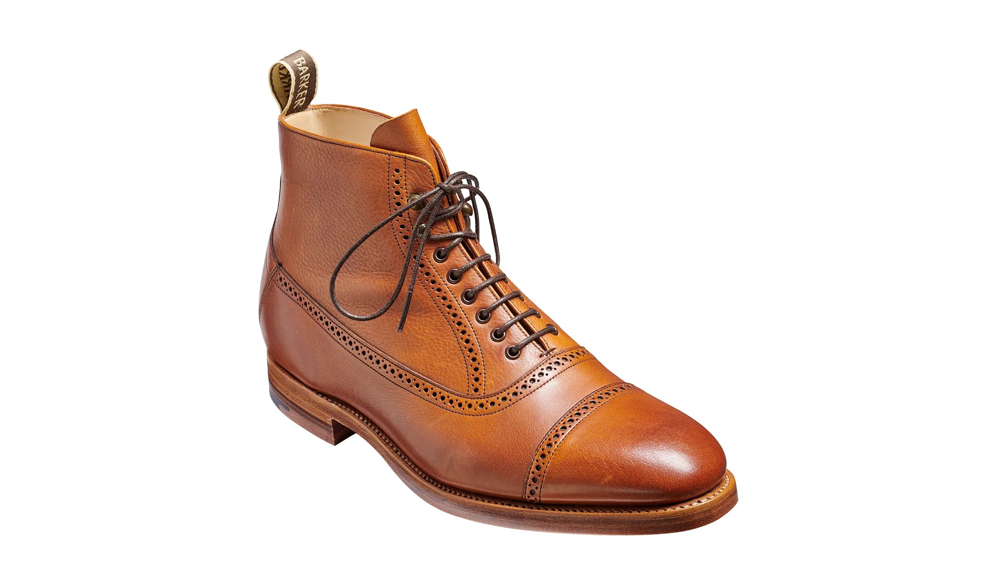 Foley - Tan Soft Grain Mens Toe Cap Boot