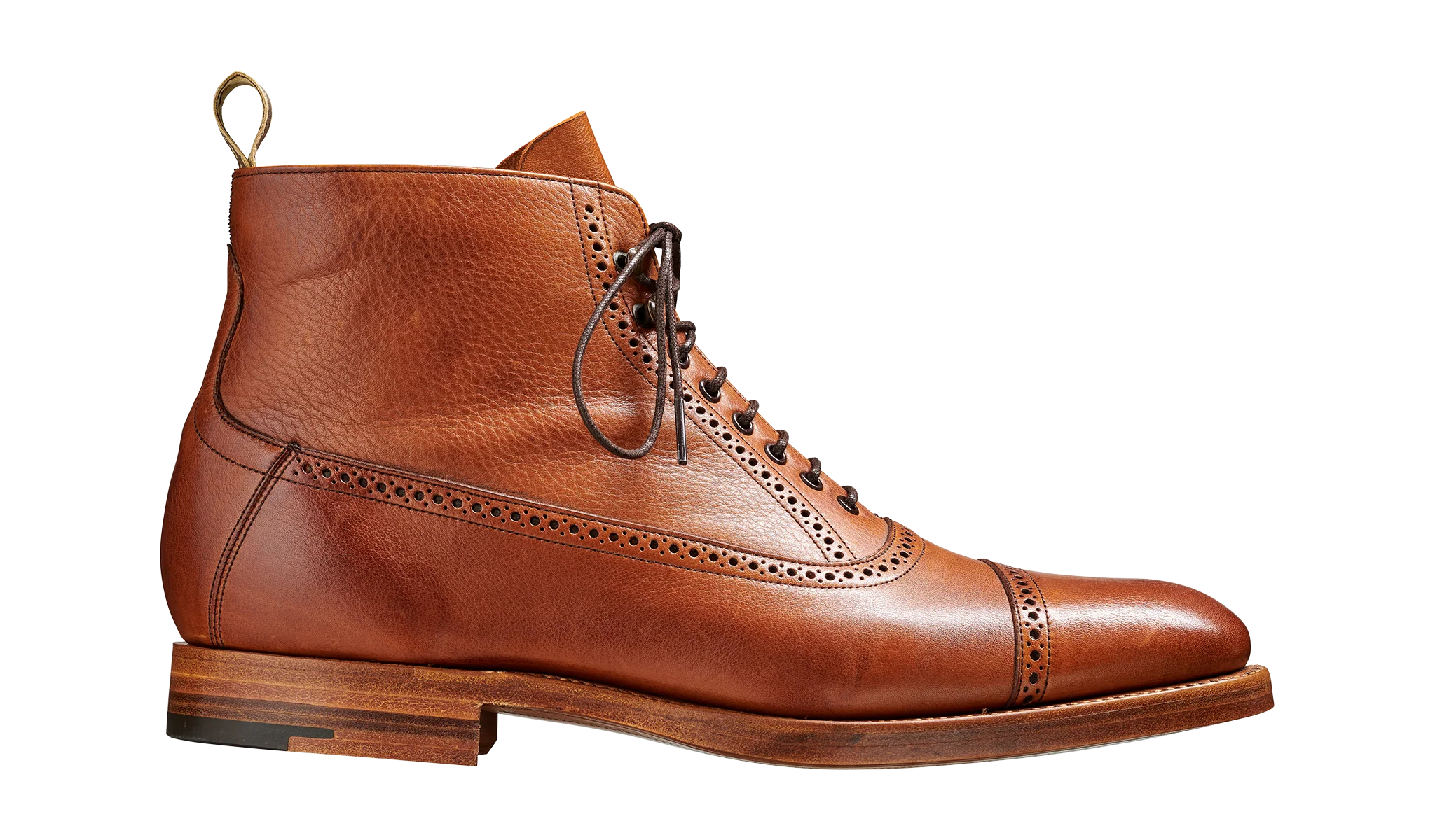 Foley - Tan Soft Grain Mens Toe Cap Boot - Image 2
