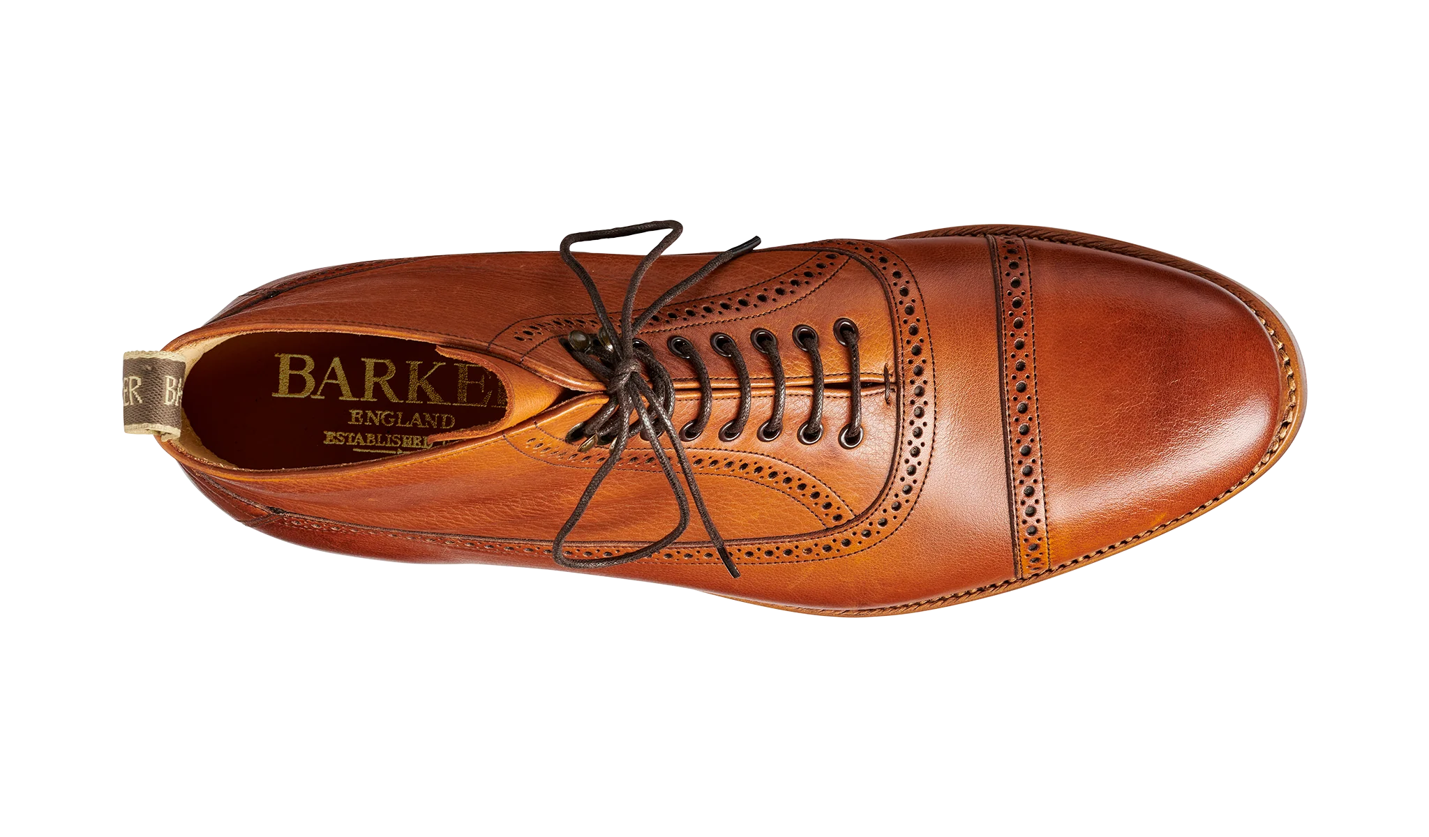 Foley - Tan Soft Grain Mens Toe Cap Boot - Image 3