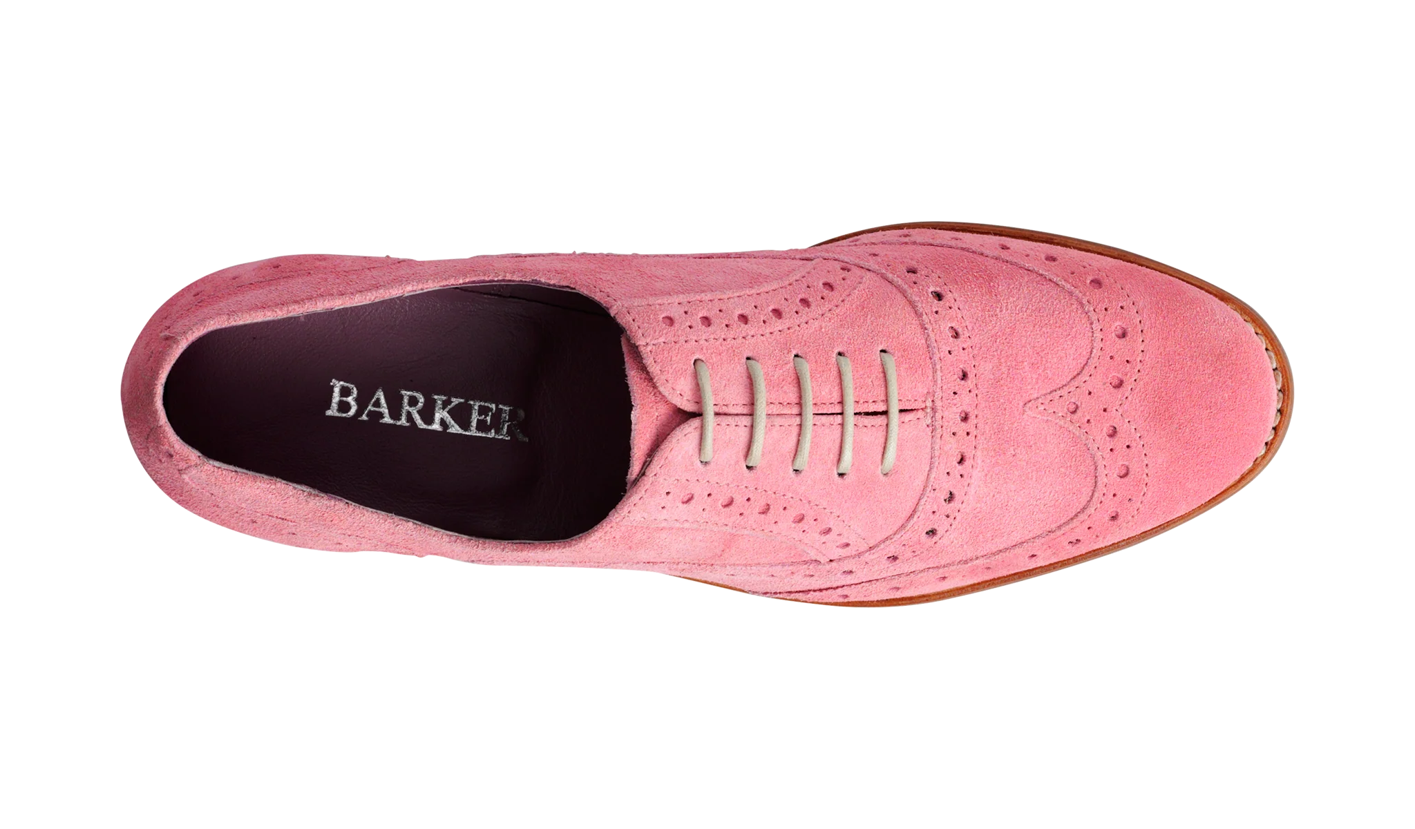 Freya - Pink Suede Women Brogue Shoe - Image 3