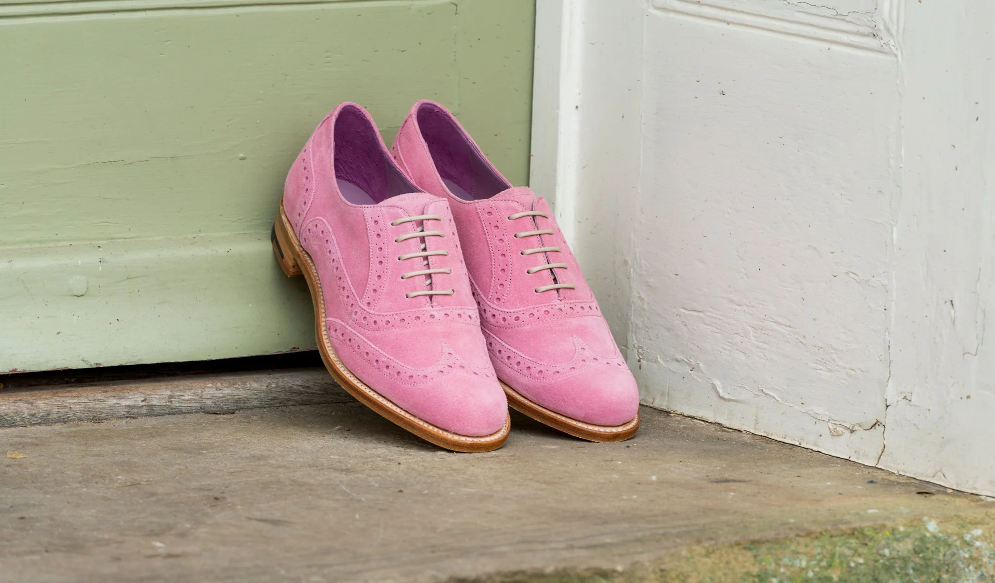 Freya - Walnut Calf / Brown Tweed Women Wingtip Shoe - Image 5