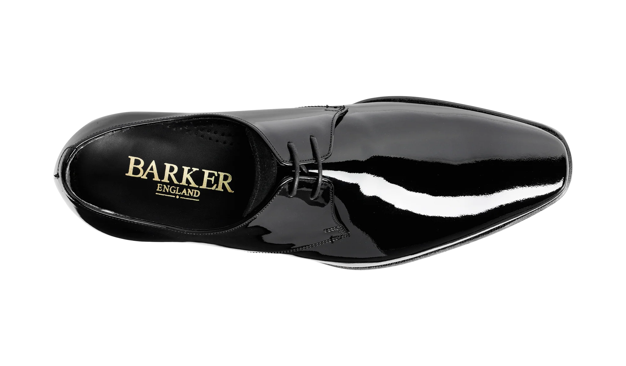 Goldington - Black Patent / Suede Black Derby Dress Shoe - Image 3