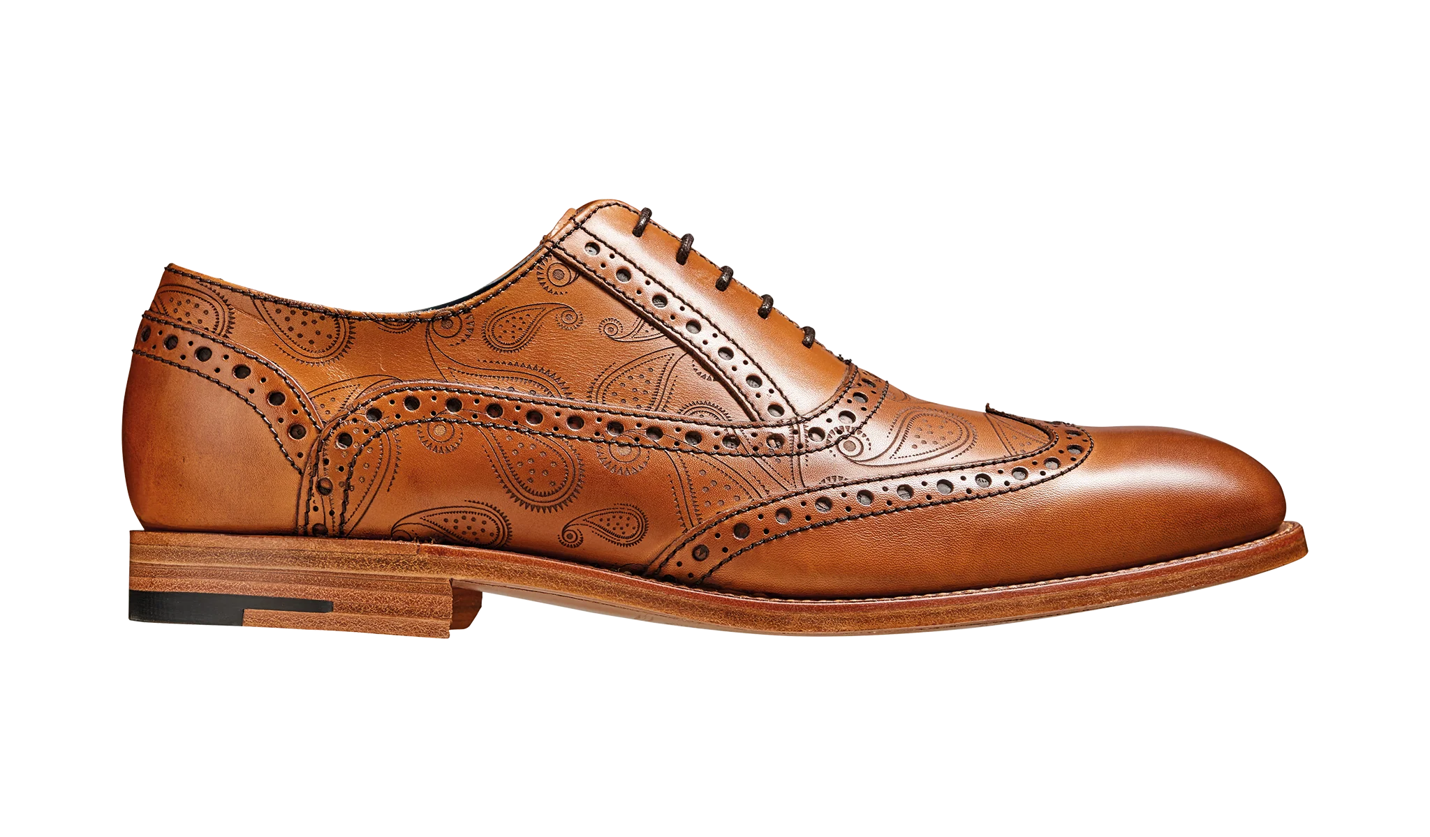 Grant - Cedar Calf / Paisley Laser Brogue Shoe - Image 2