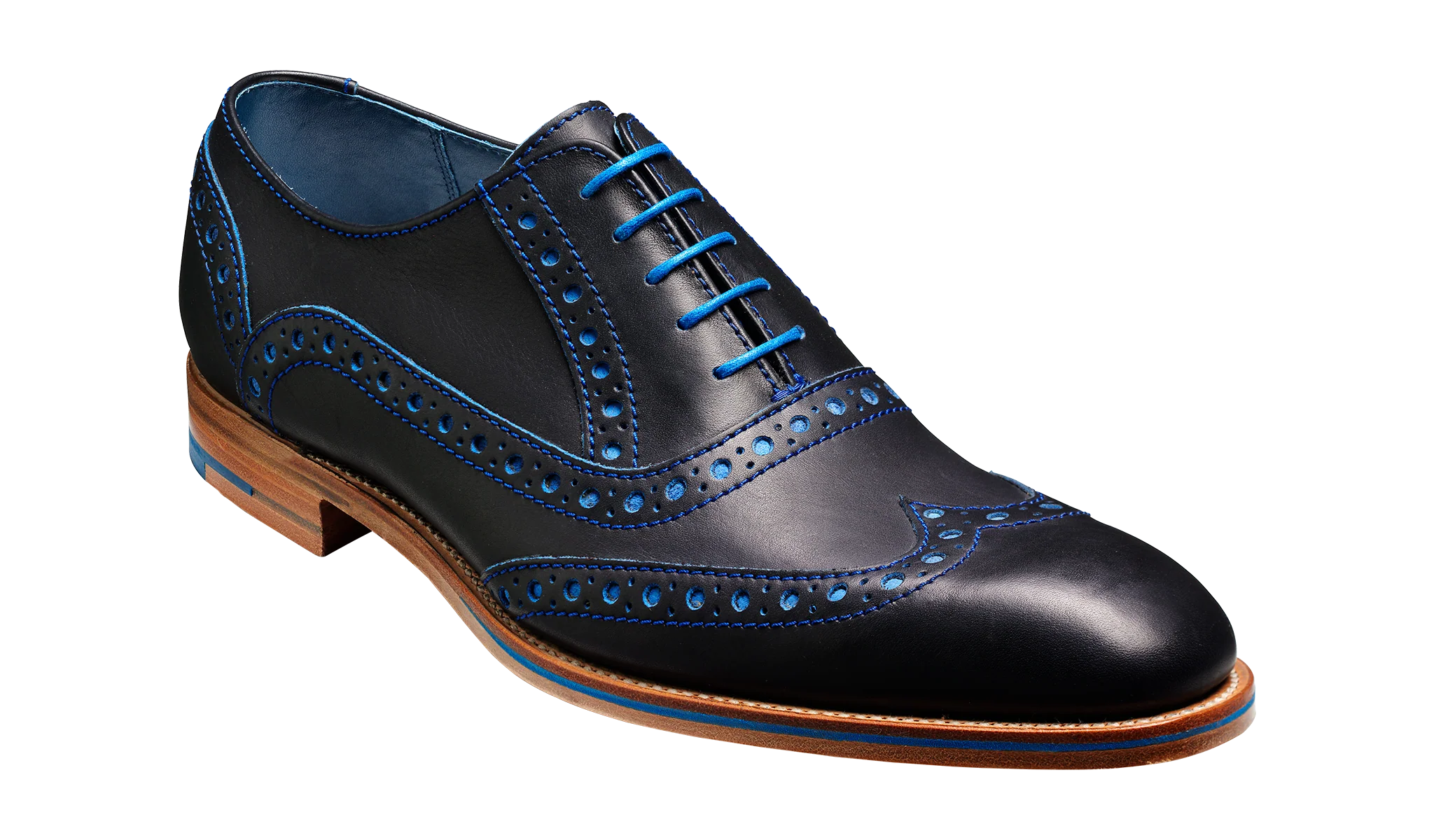 Grant - Navy / Classic Blue Calf Mens Brogue Shoe