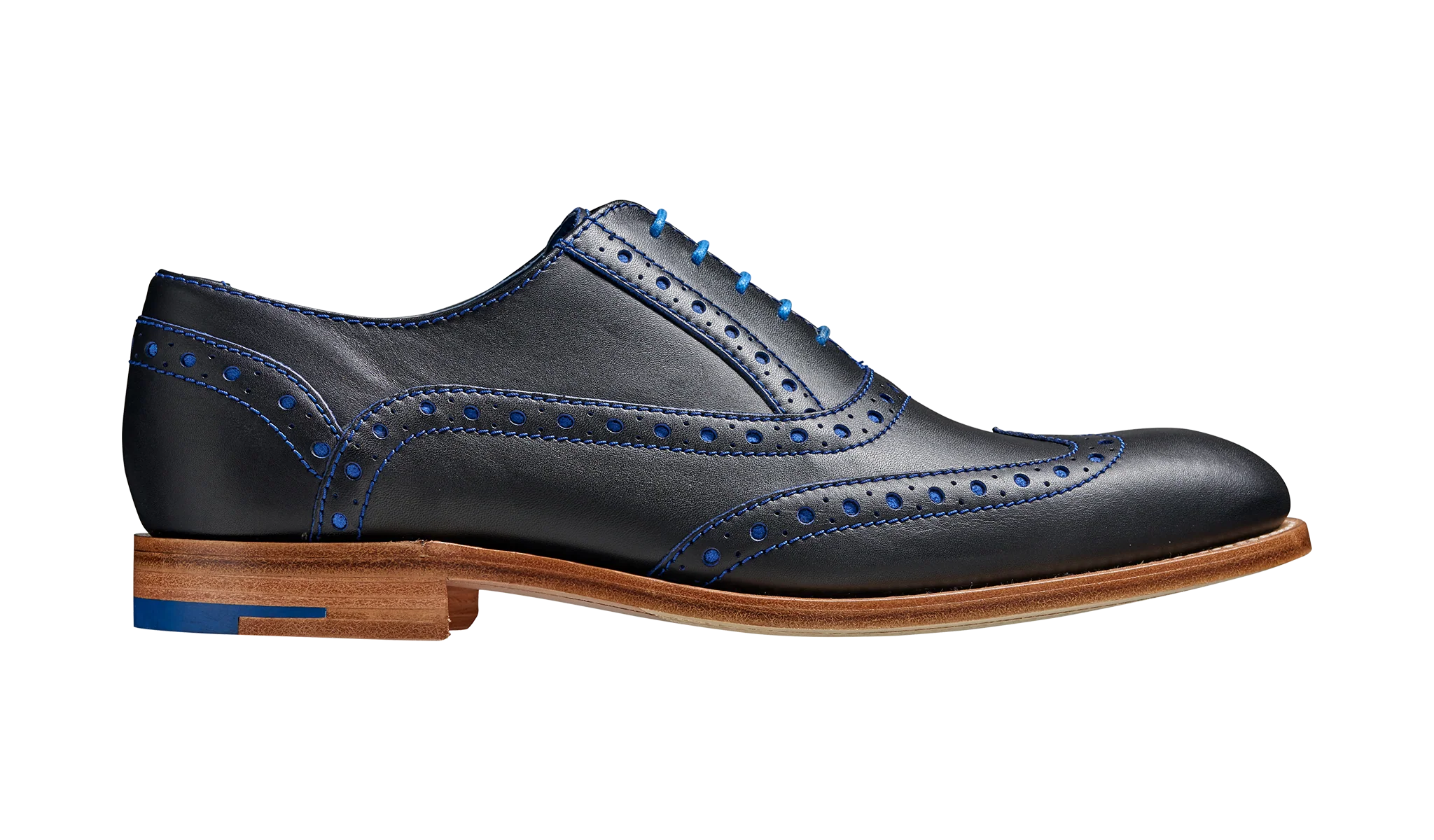 Grant - Navy / Classic Blue Calf Mens Brogue Shoe - Image 3