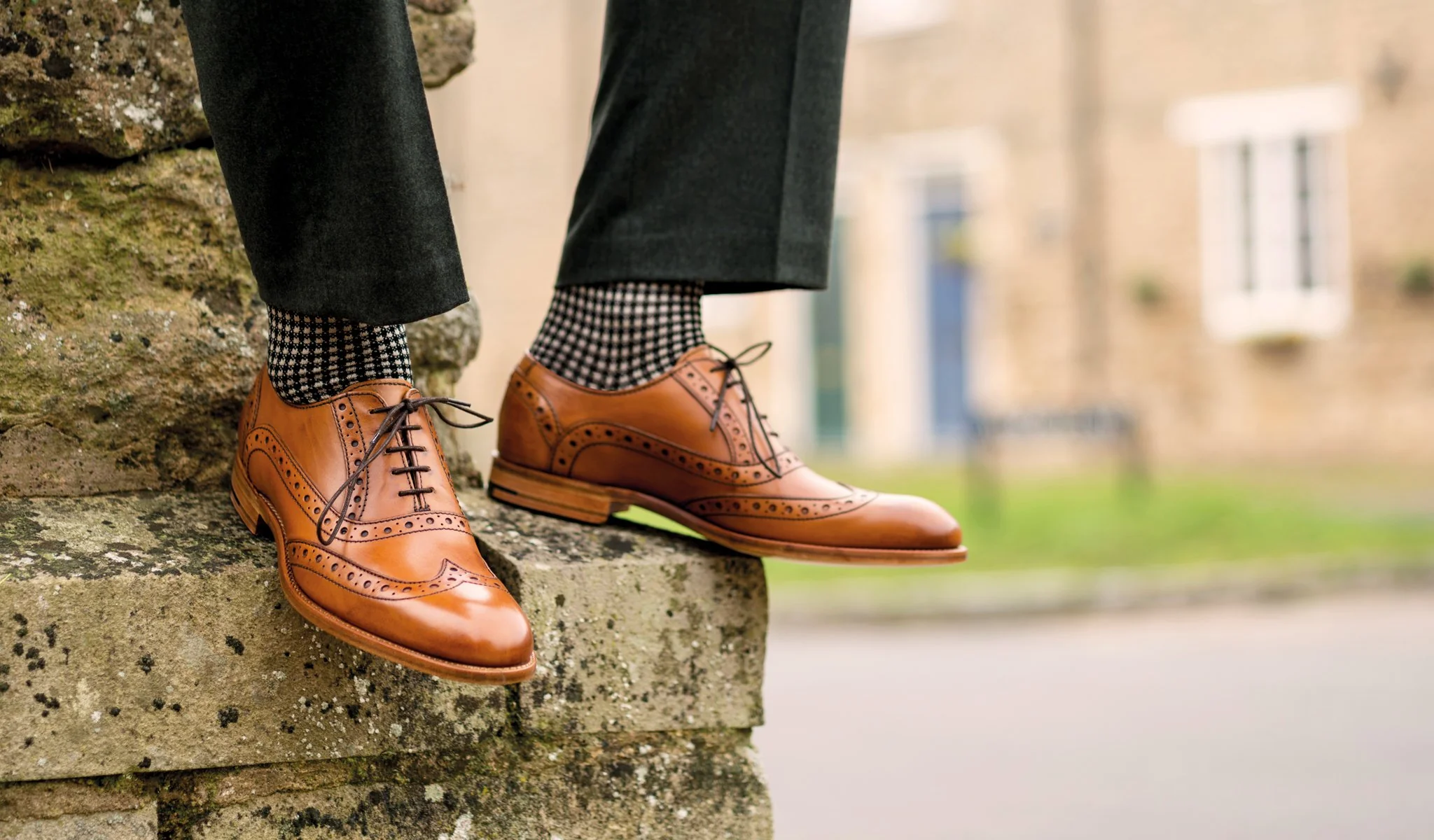 Grant - Walnut / Navy Calf / Paisley Laser - Image 5