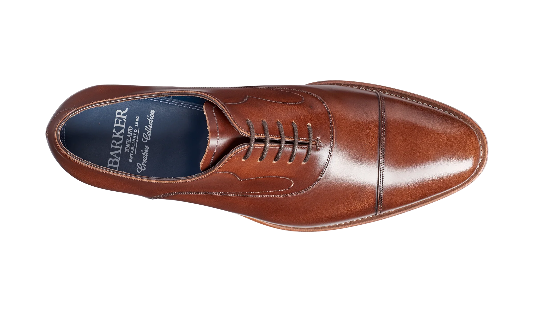 Hartley - Cedar Hi-Shine Oxford toe-cap Shoe - Image 3