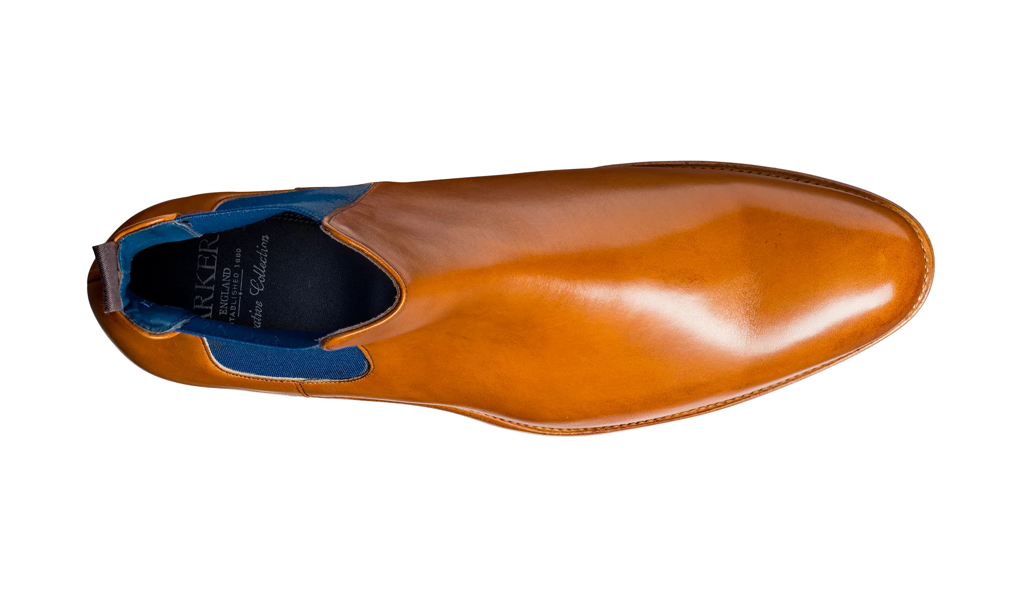 Hopper - Cedar Calf / Navy Elastic Chelsea boot - Image 3