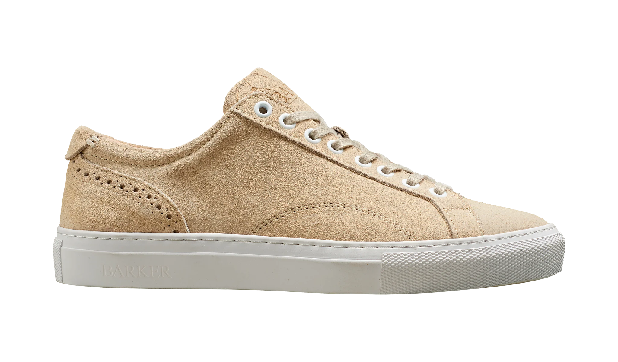 Isla - Beige Suede Hand Stitched Rubber Sole Sneaker - Image 2