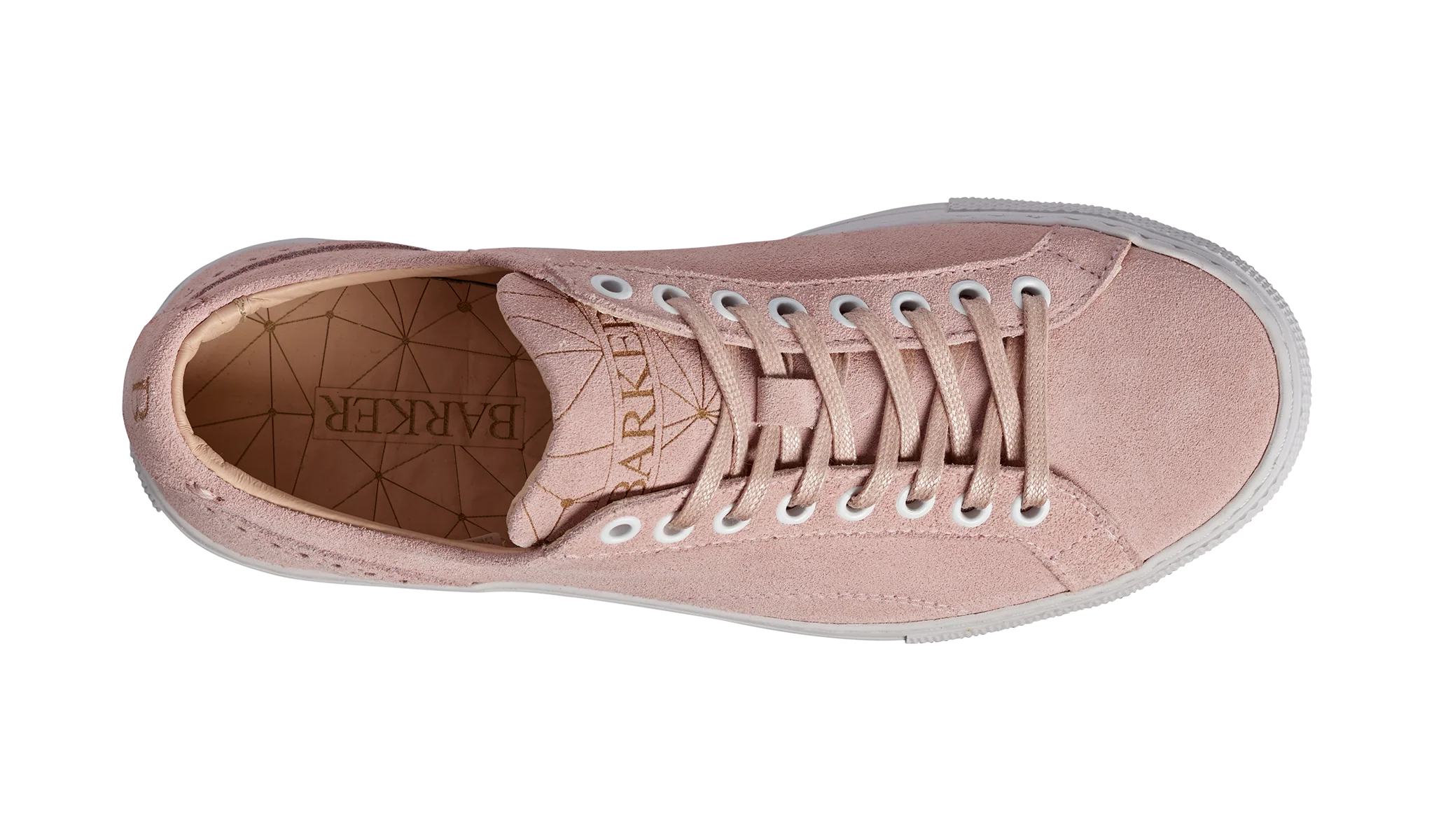 Isla - Pink Suede Womens Rubber Sole Sneaker Shoe - Image 3