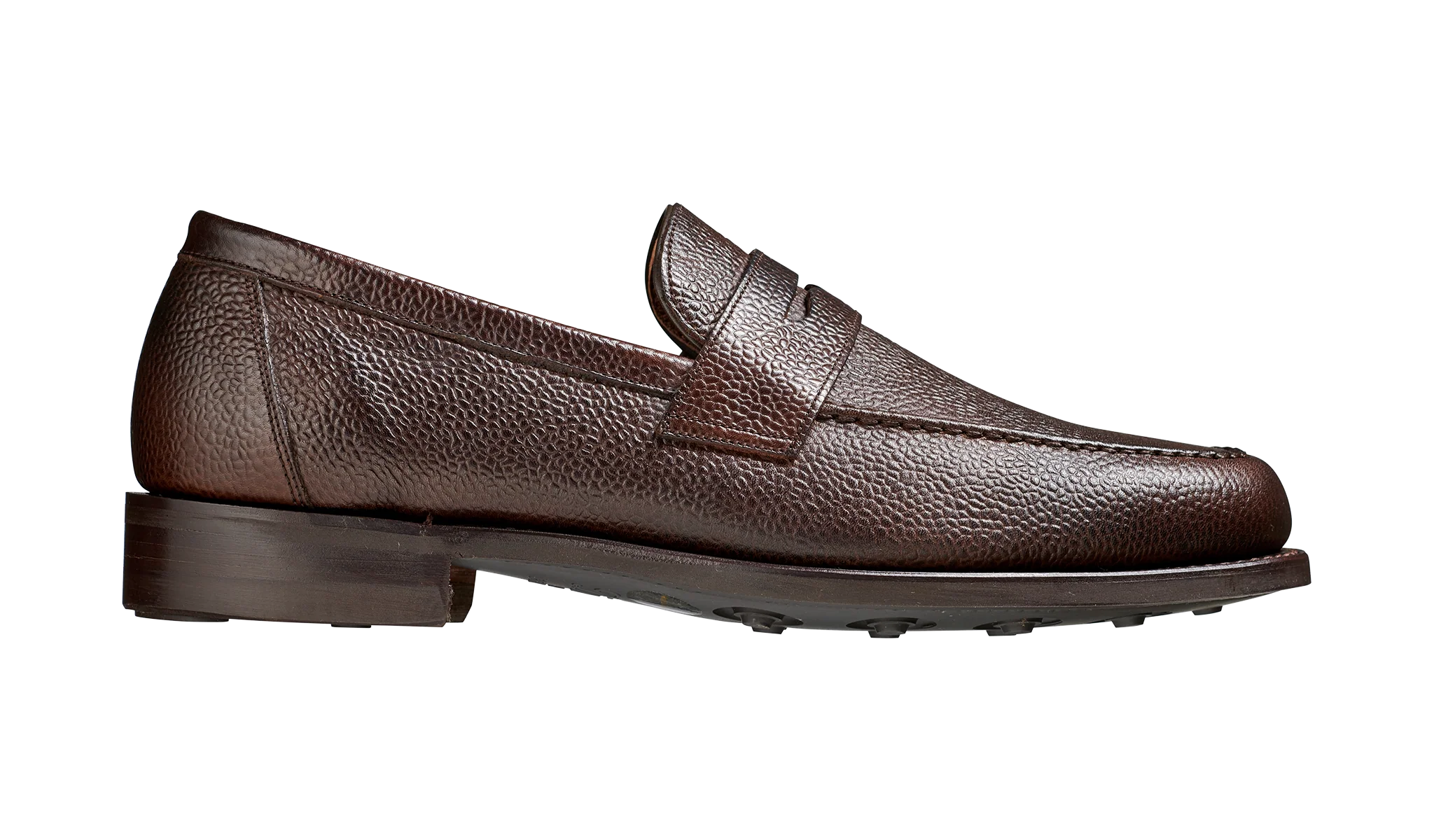 Jevington - Dark Brown Grain Loafer Shoe - Image 2