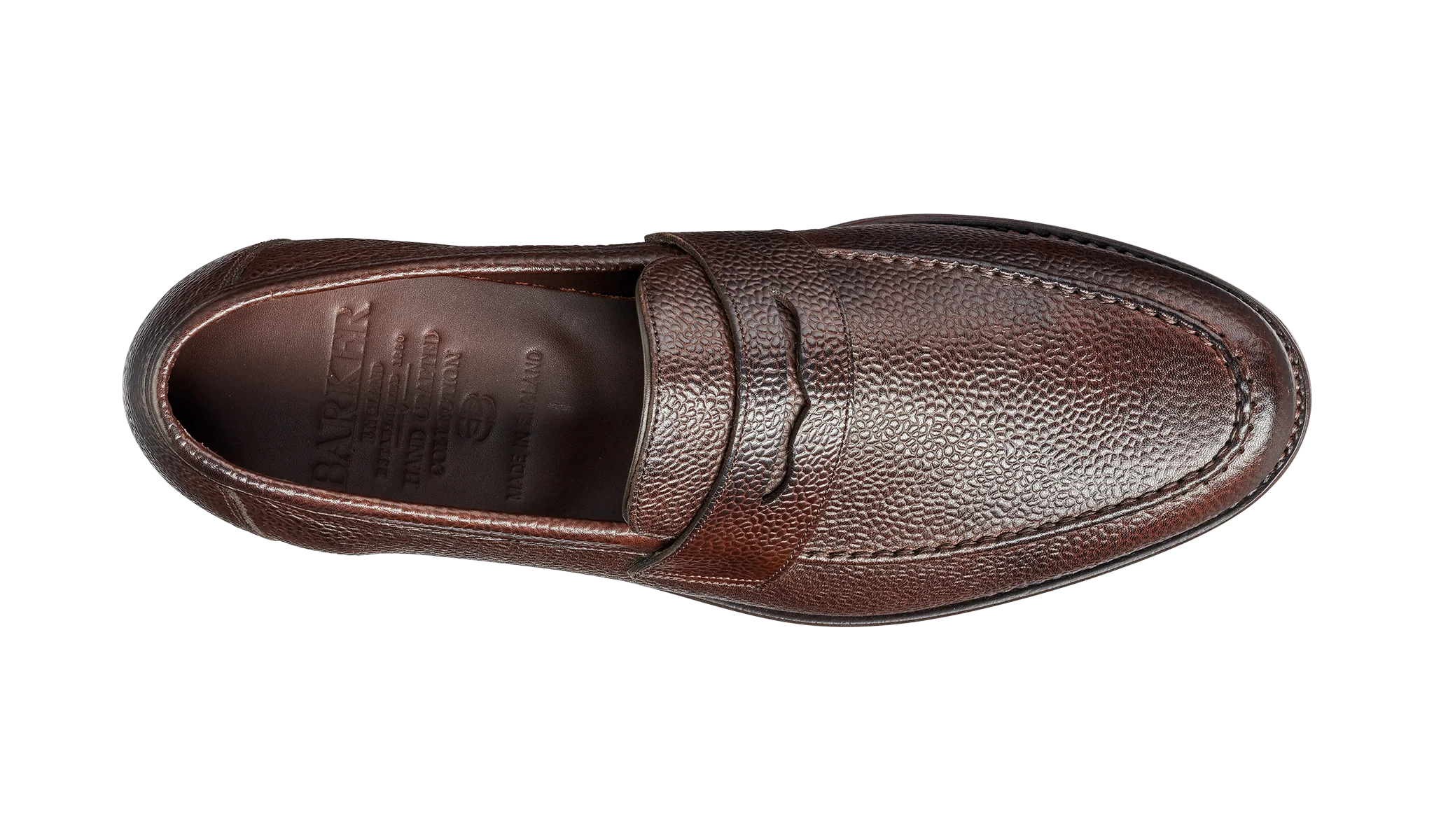 Jevington - Dark Brown Grain Loafer Shoe - Image 3