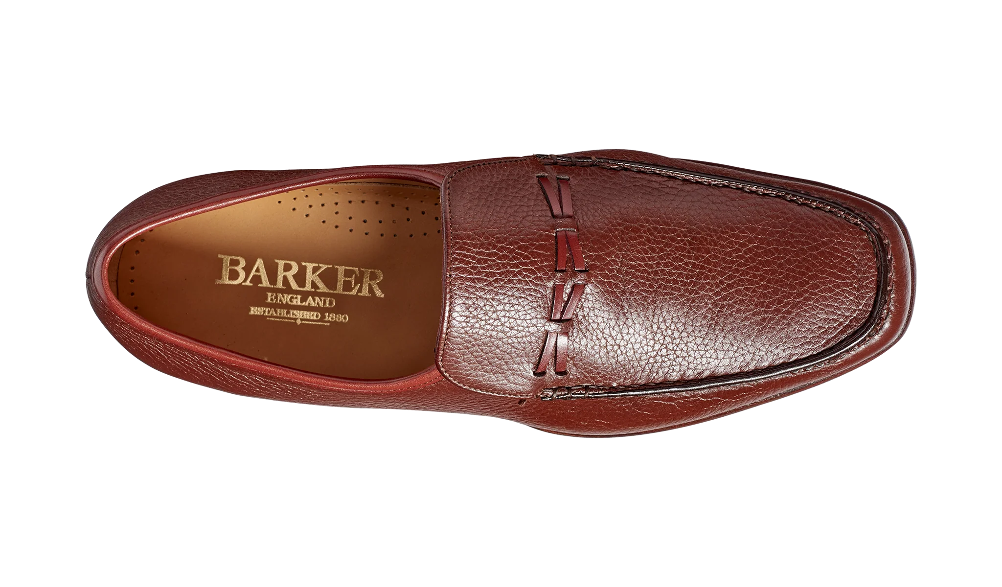 Leon - Burgundy Deerskin / Calf Loafer - Image 3