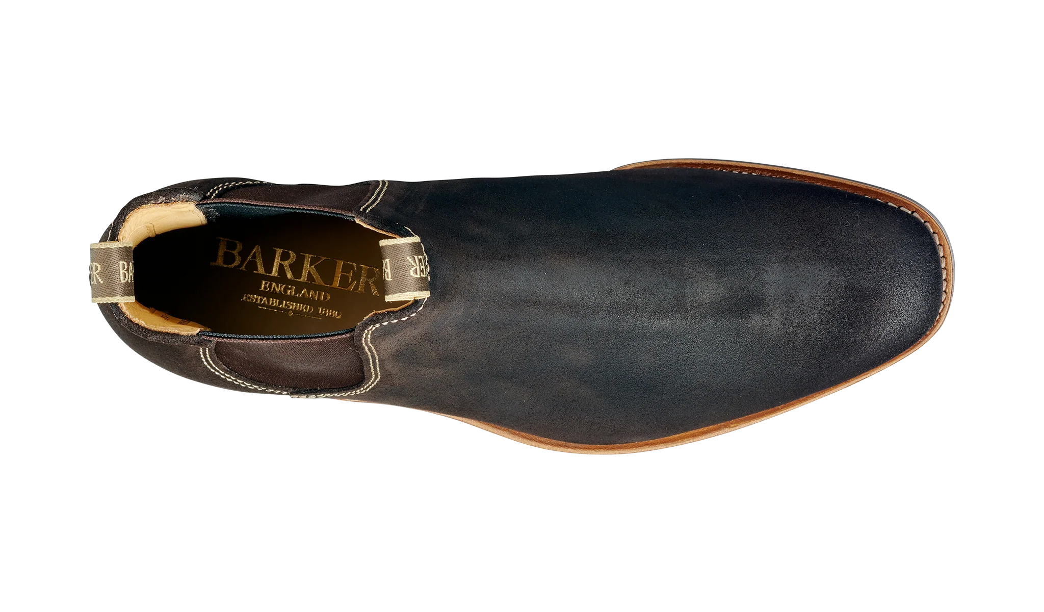 Mansfield - Choc Burnish Suede Chelsea Boot - Image 3