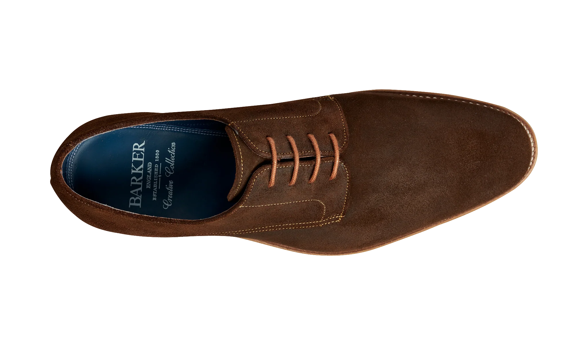 Max - Brown Burnished Suede Derby Shoe - Image 3