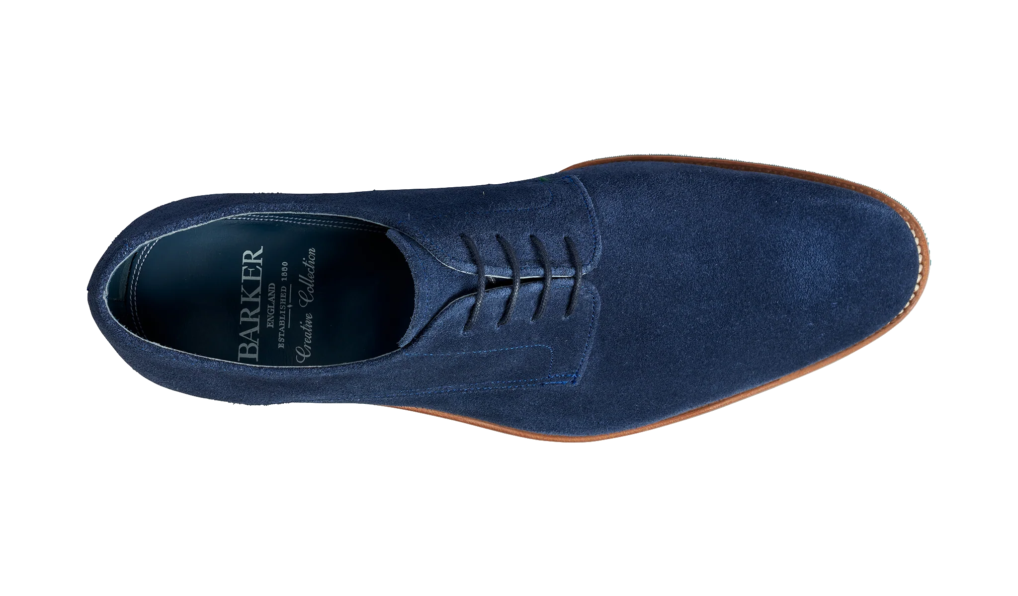 Max - Navy Suede Derby Shoe - Image 3