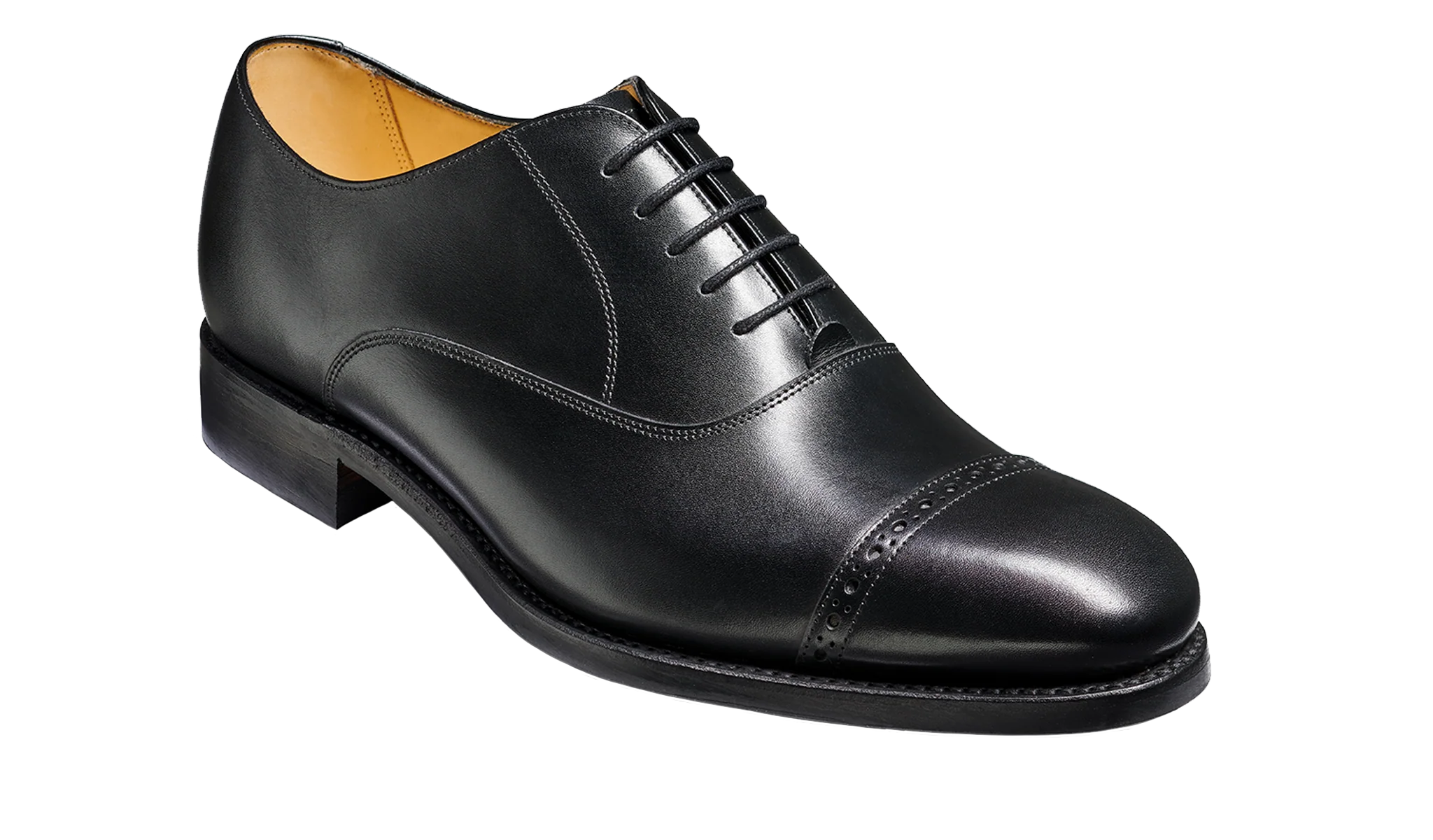 Midhurst - Black Calf Toe Cap Oxford
