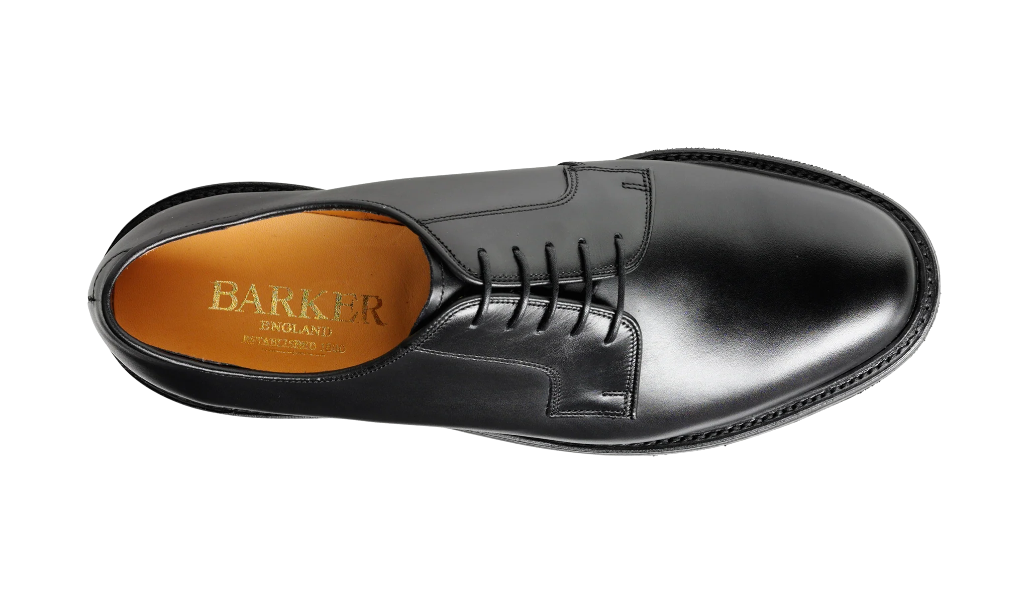 Nairn - Black Calf Mens Derby Shoes - Image 3
