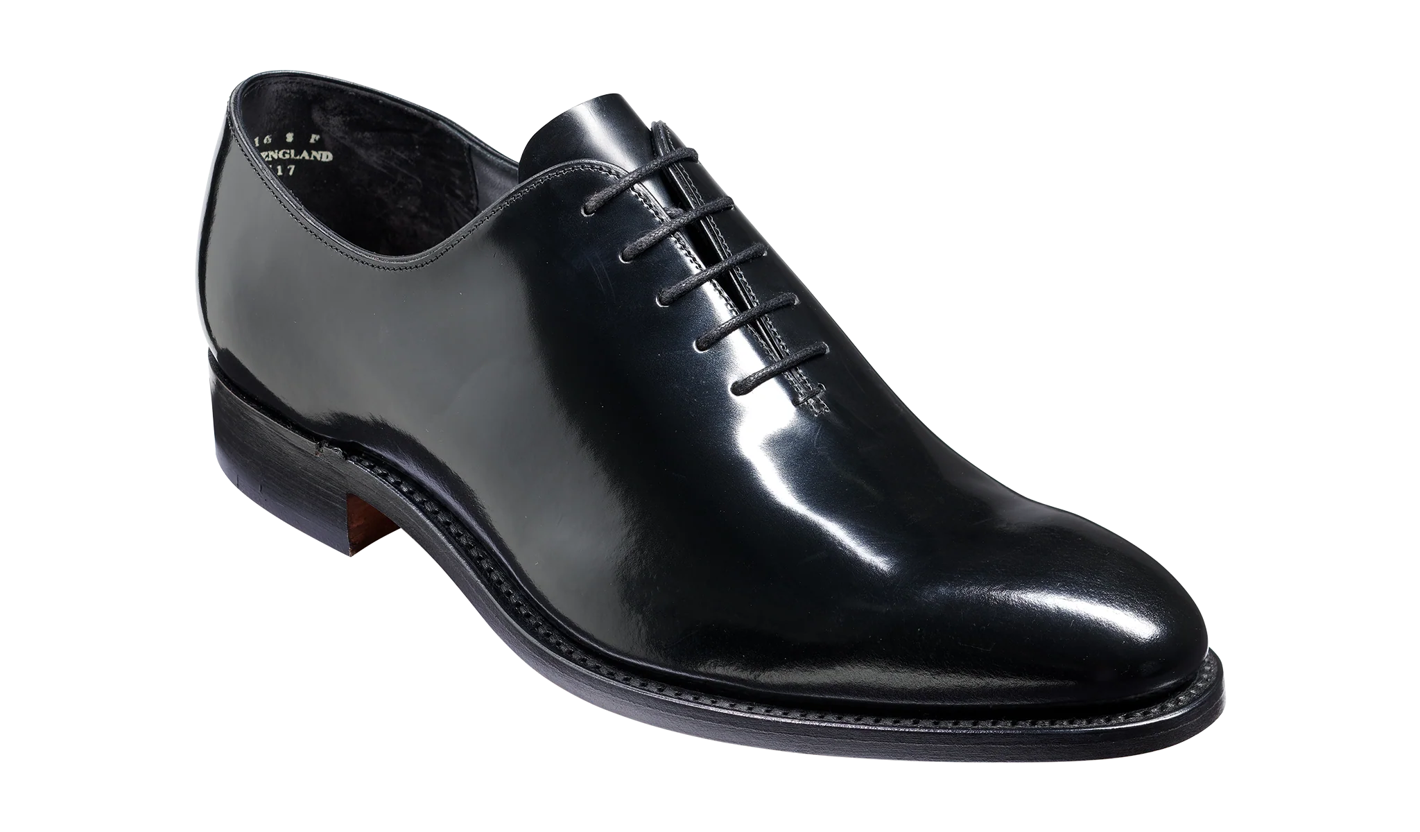 Nelson - Black Hi Shine Oxford Shoe