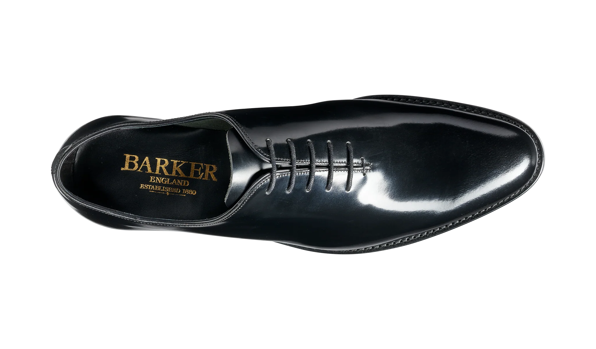 Nelson - Black Hi Shine Oxford Shoe - Image 3