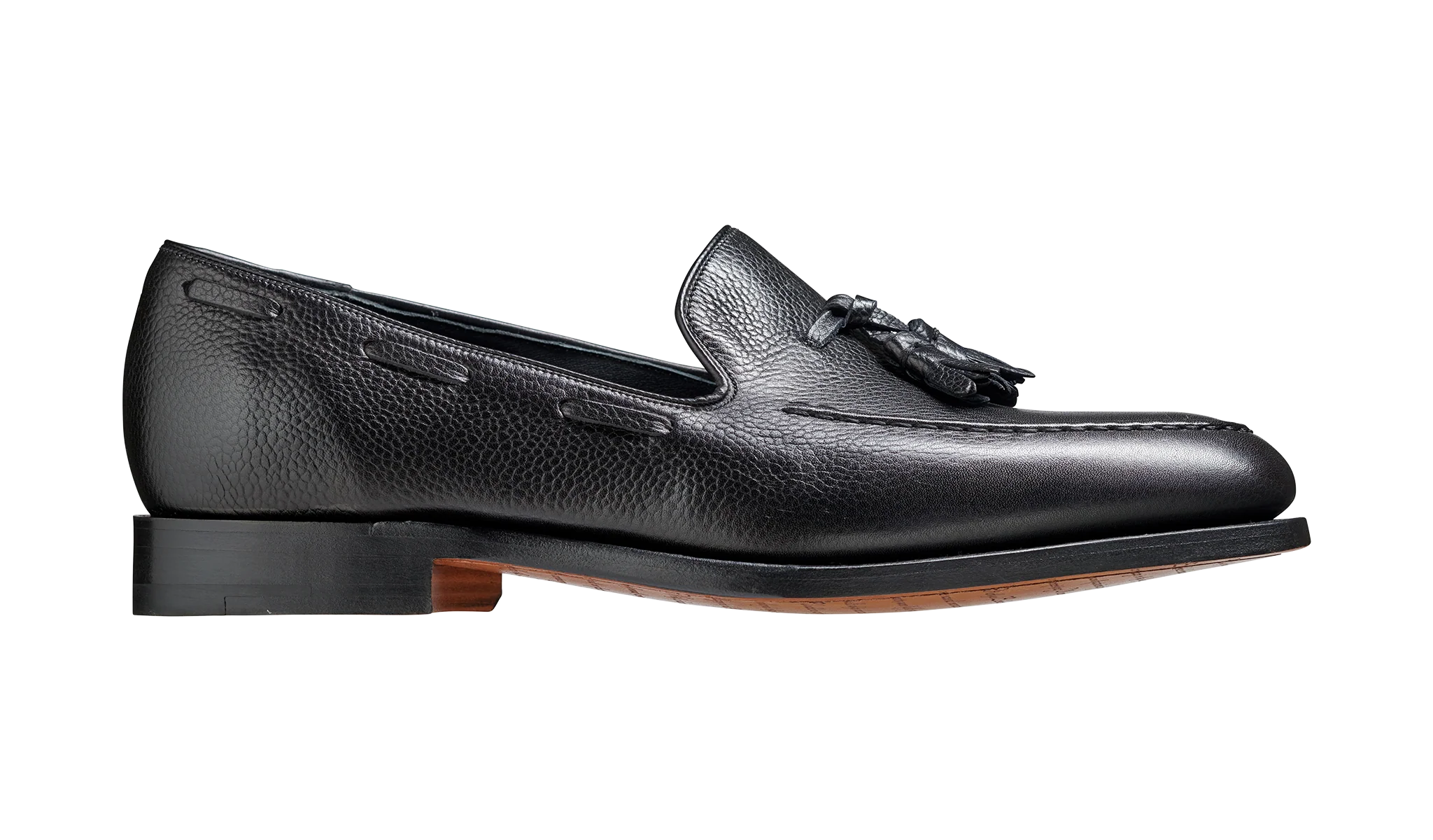 Newborough - Black Grain Hand Stitched Loafer - Image 2