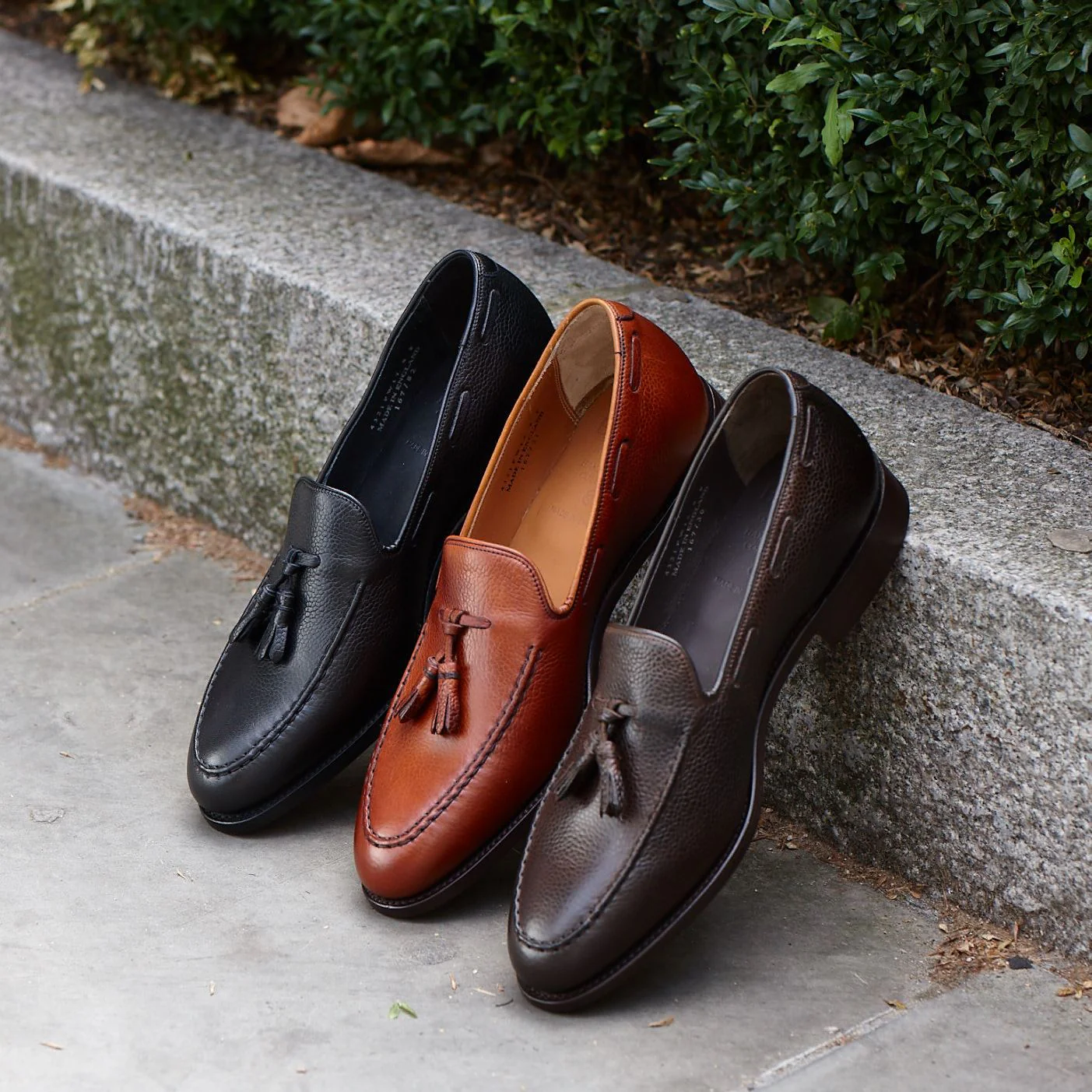 Newborough - Black Grain Hand Stitched Loafer - Image 5