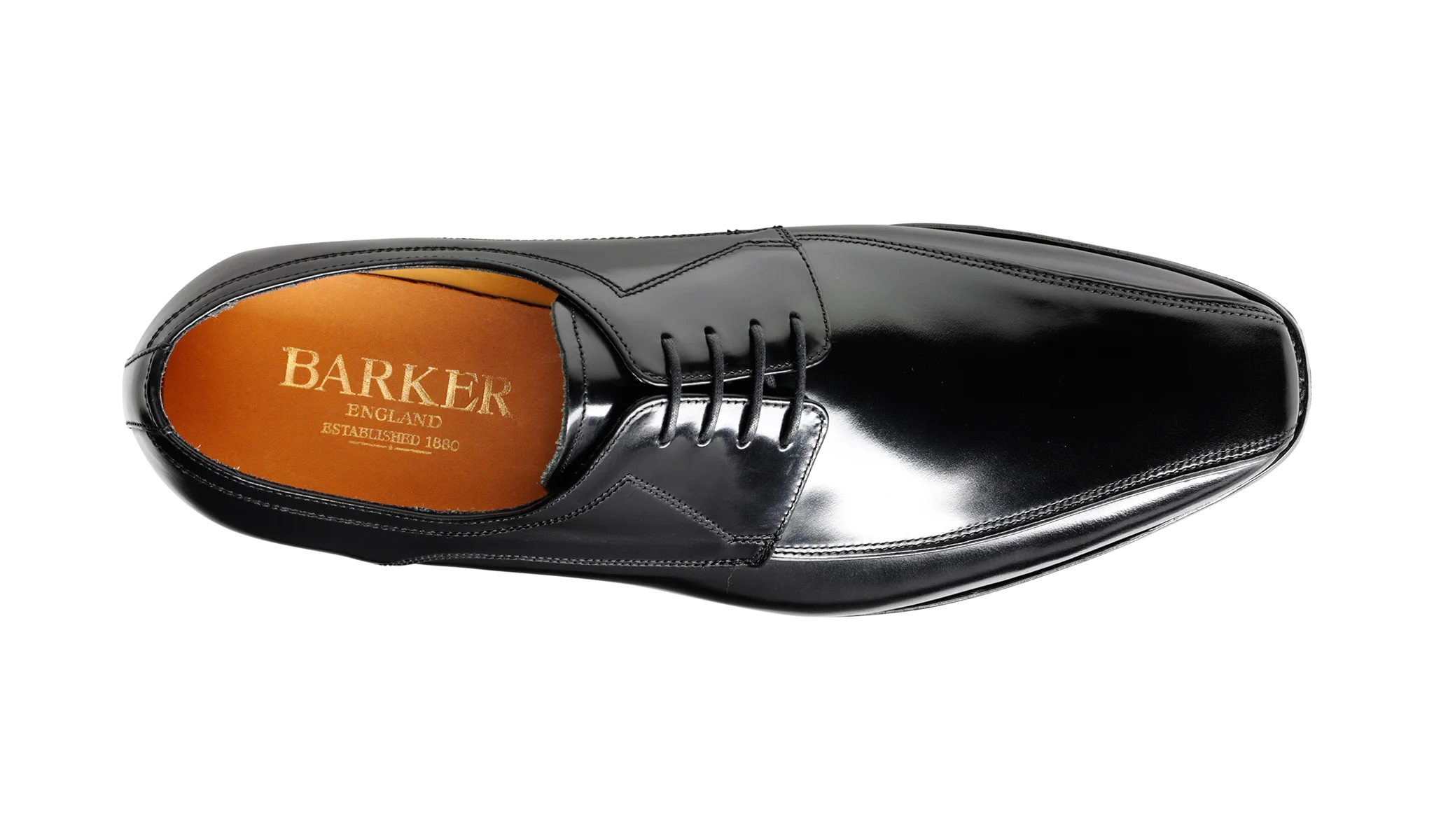 Newbury - Black Hi-Shine Derby Shoe - Image 3