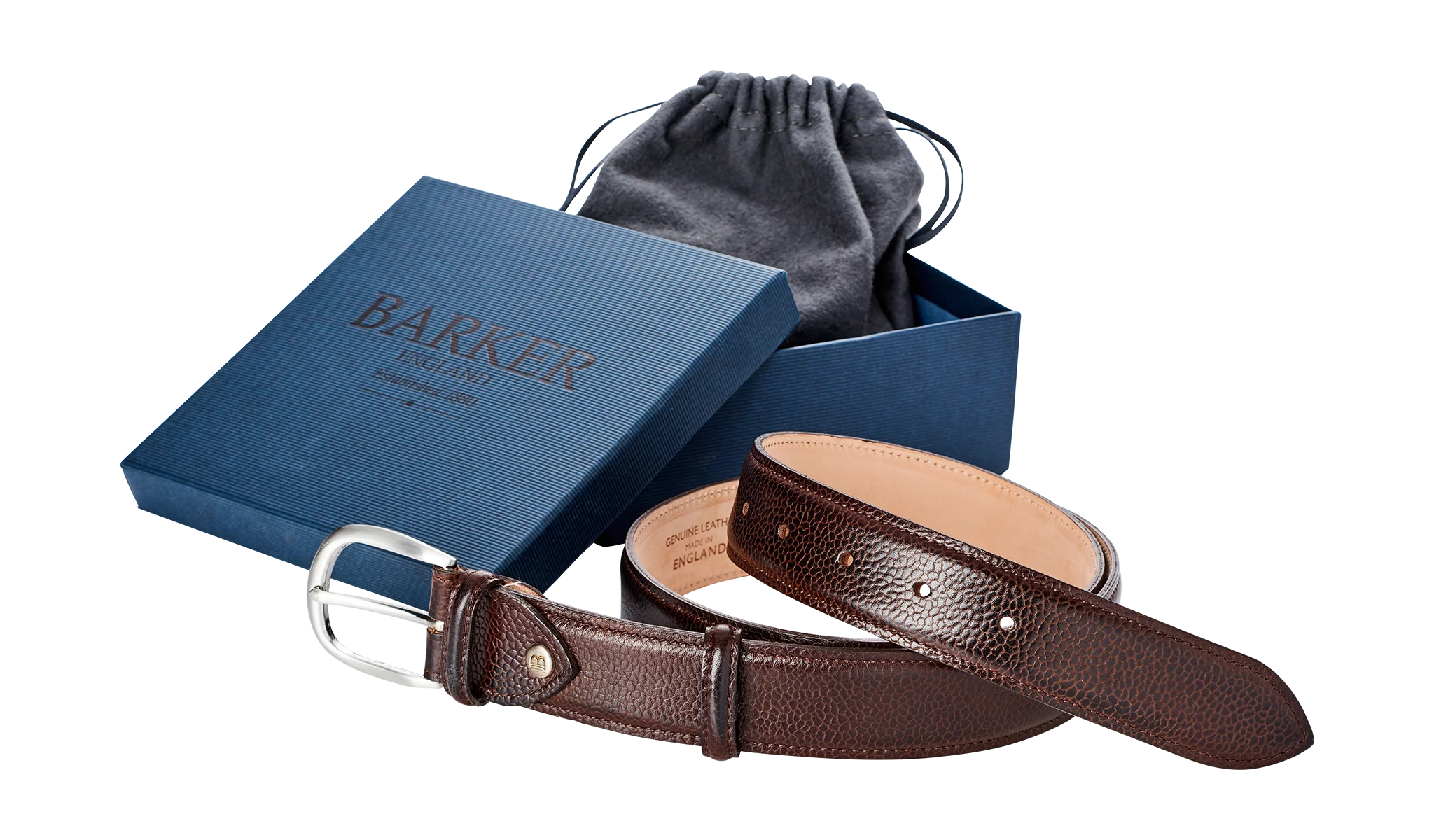 Plain Belt - Dark Brown Grain