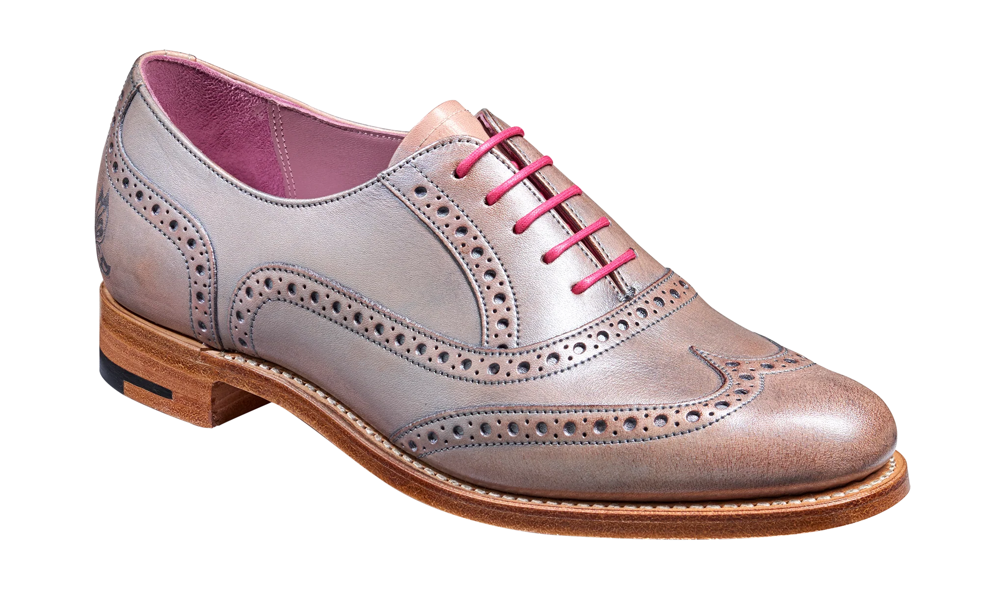 Santina ��� Lilac / Silver Hand Painted