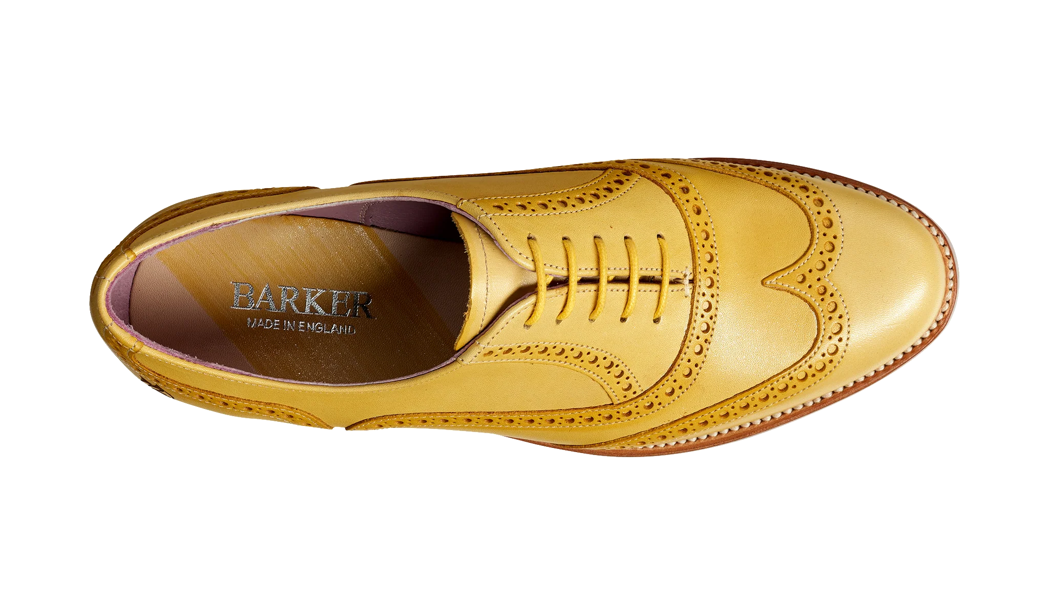 Santina - Yellow / Glitter Crust Brogue - Image 3