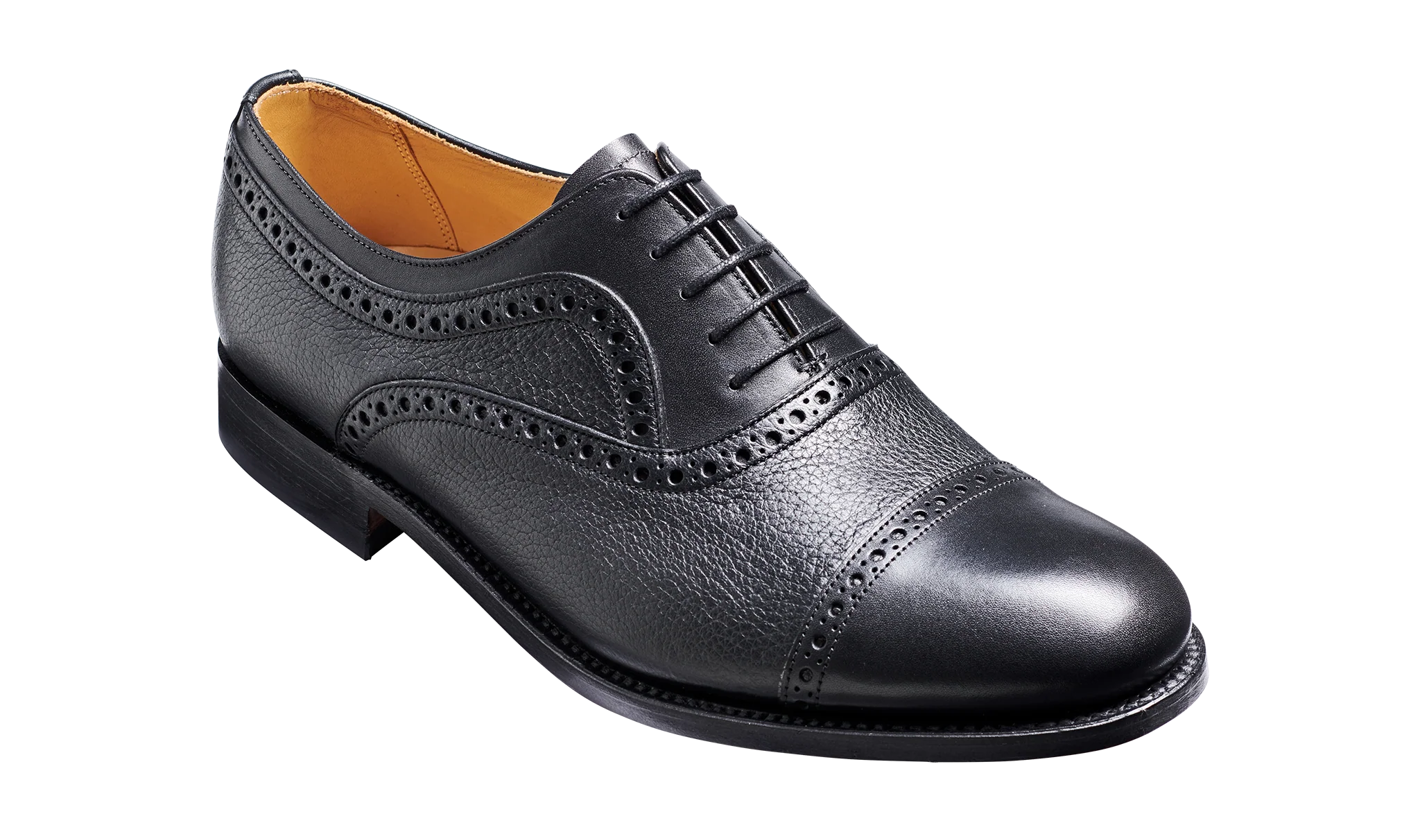 Southampton - Black Calf / Deerskin Semi Brogue