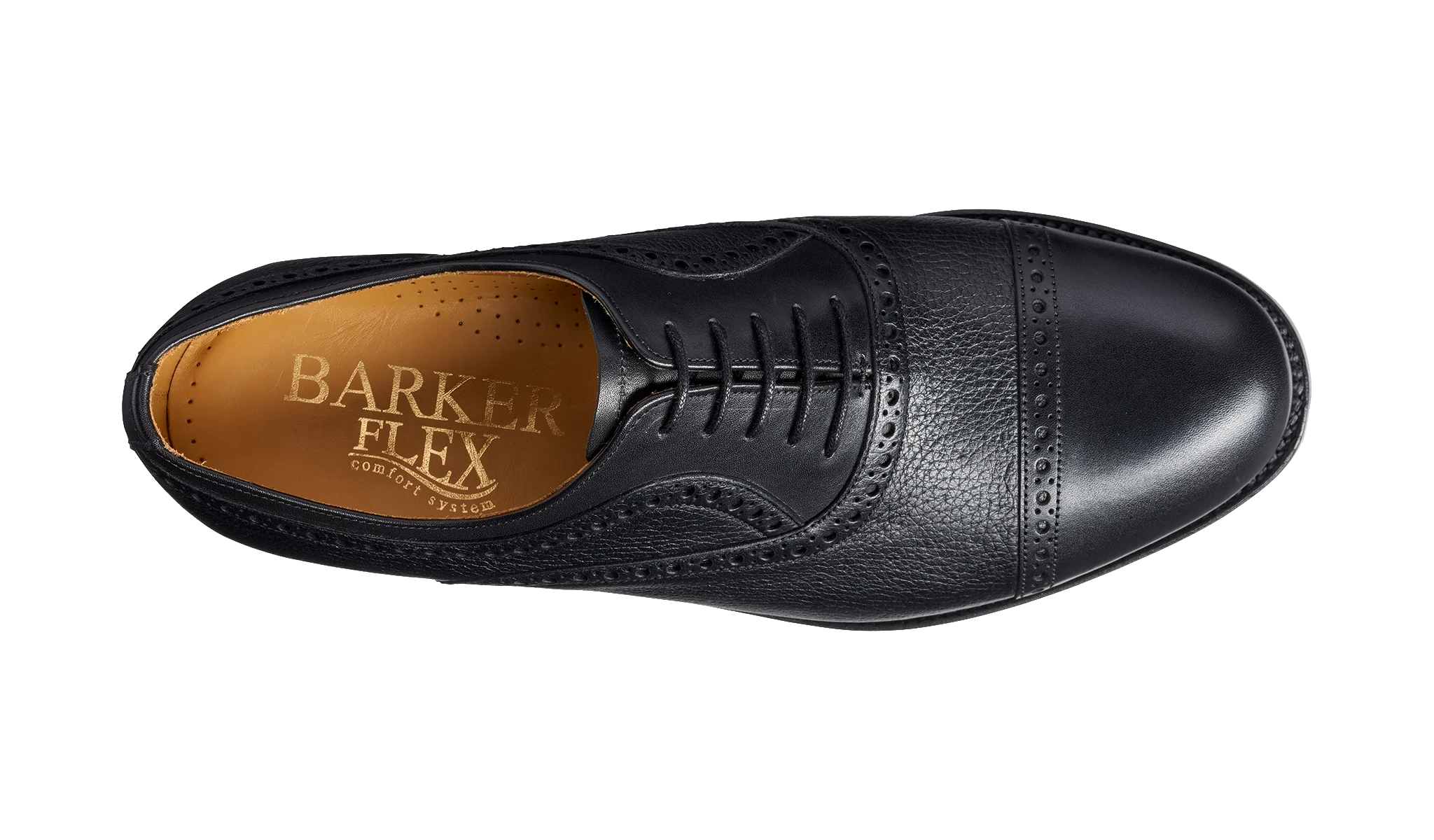 Southampton - Black Calf / Deerskin Semi Brogue - Image 2