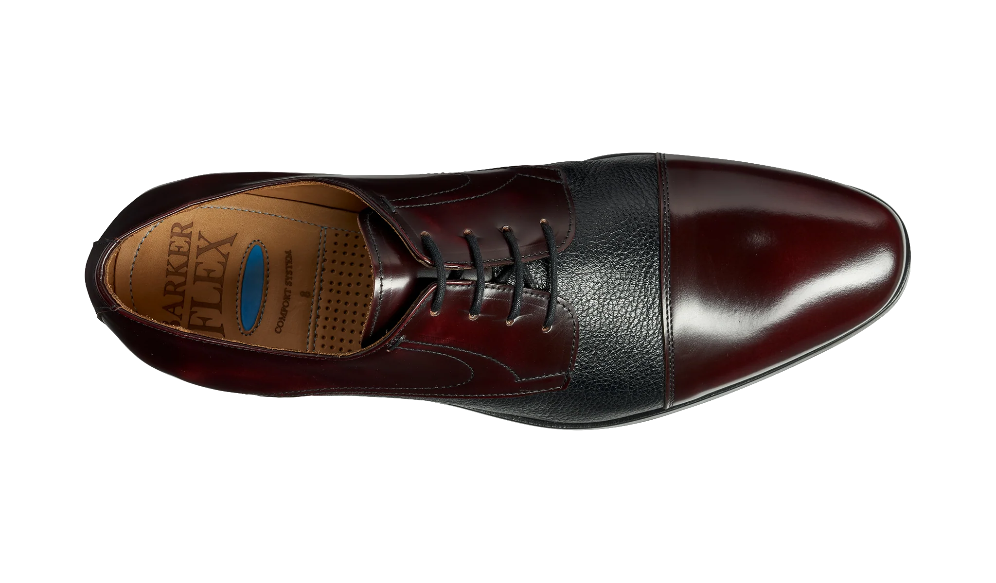 Southwold - Burgundy Hi-Shine / Black Deerskin Derby - Image 3