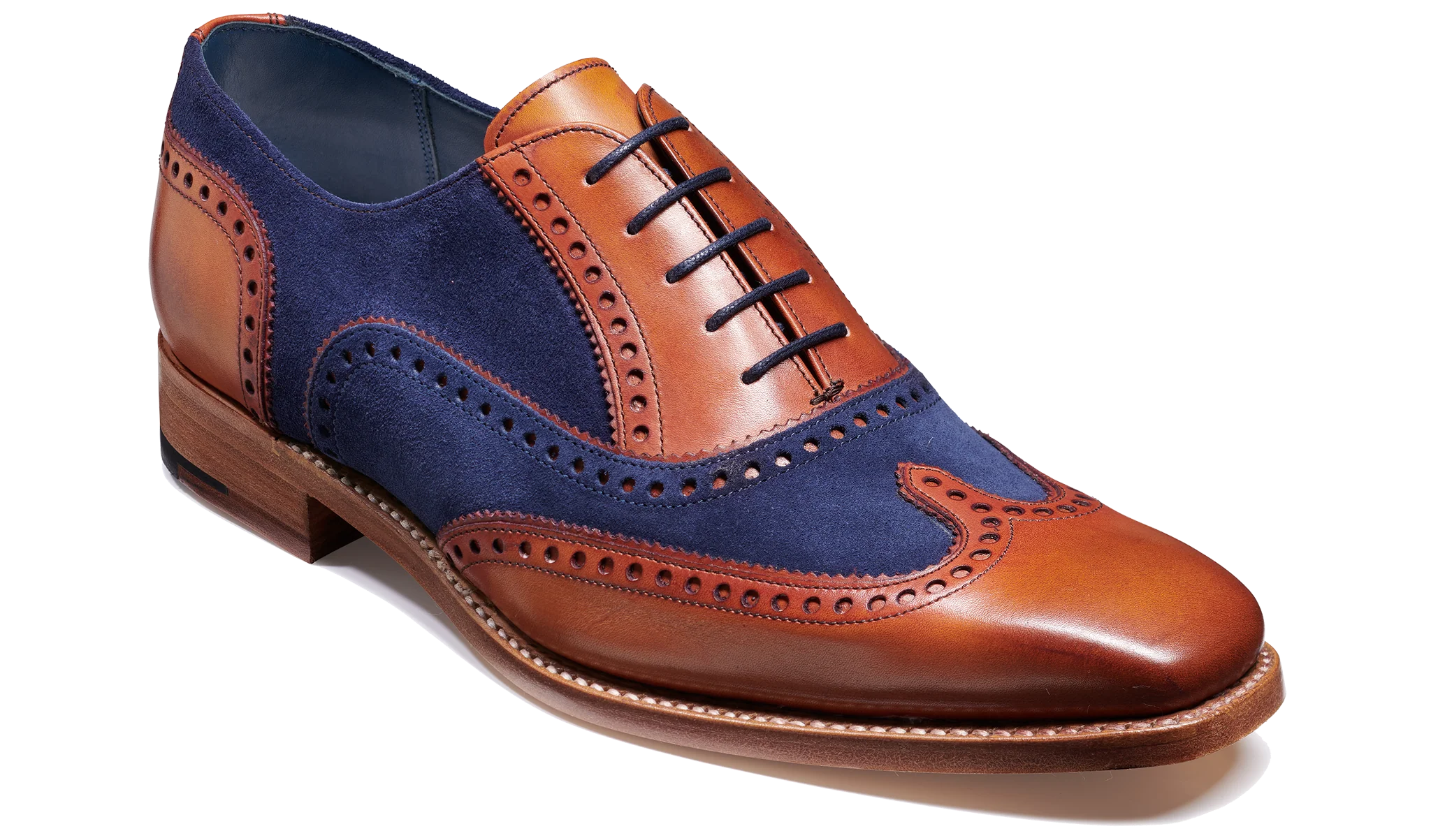 Spencer - Antique Rosewood / Navy Suede