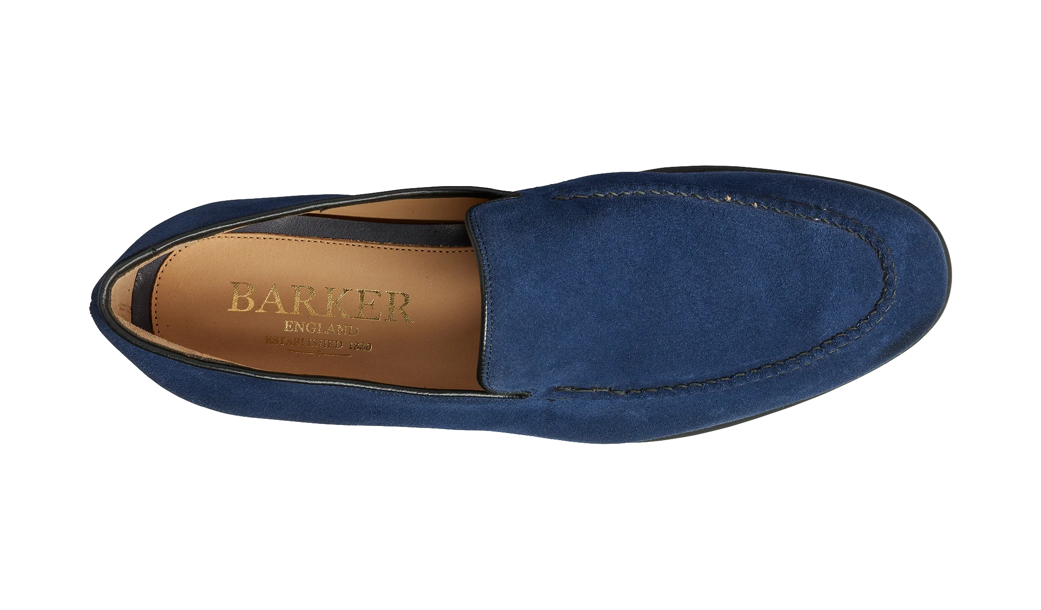 Swanage - Dark Navy Suede Loafer - Image 3