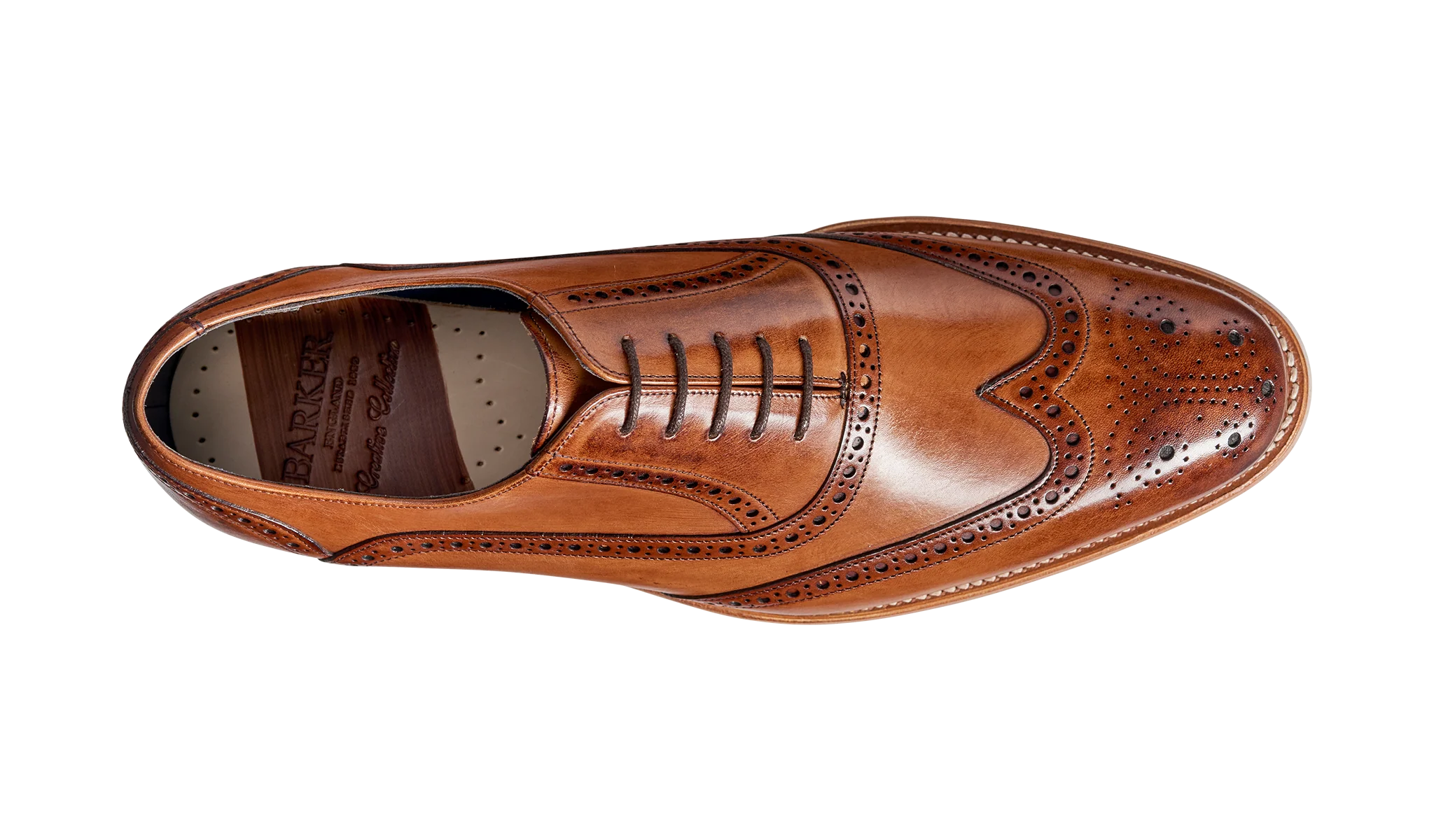 Valiant - Brown Hand Painted Brogue - Image 3