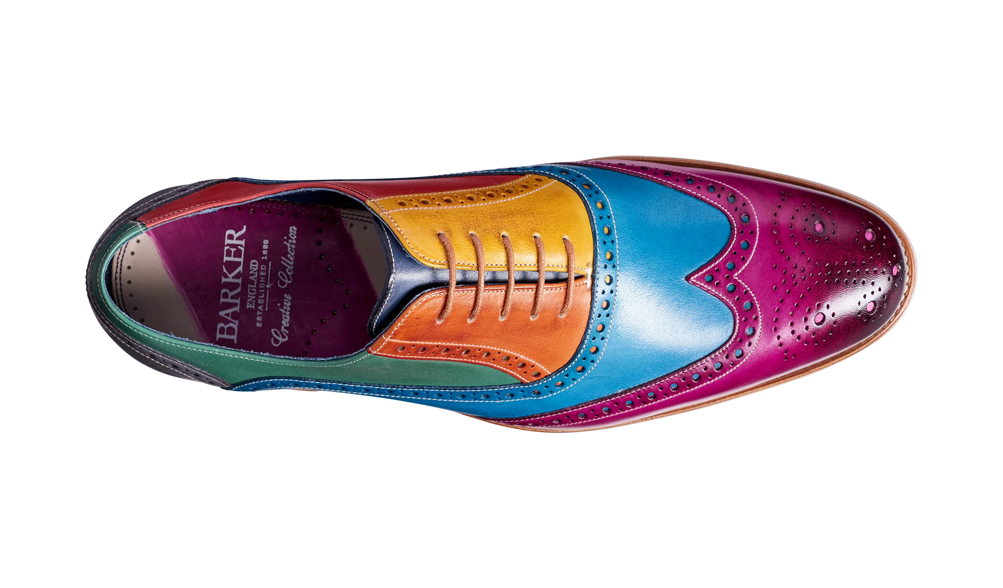 Valiant Multi - Multi Coloured Oxford Brogue - Image 3