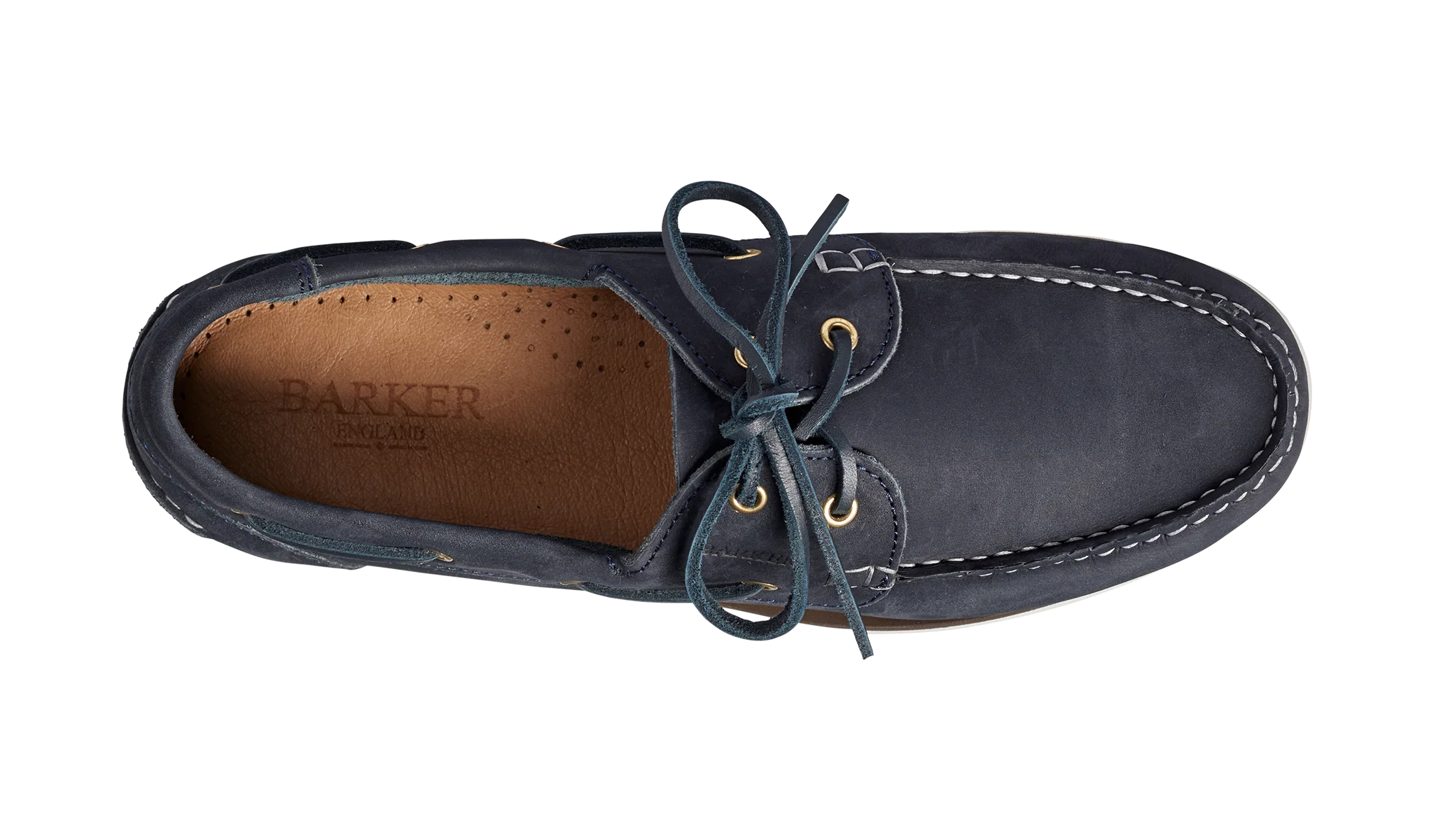 Wallis - Navy Suede Boat Shoe - Image 3