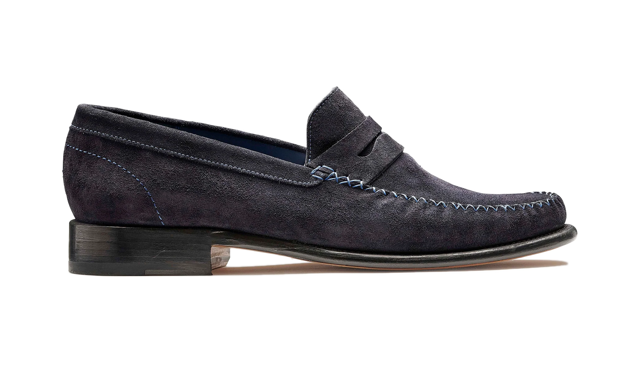 William - Dark Navy Suede Loafer - Image 3
