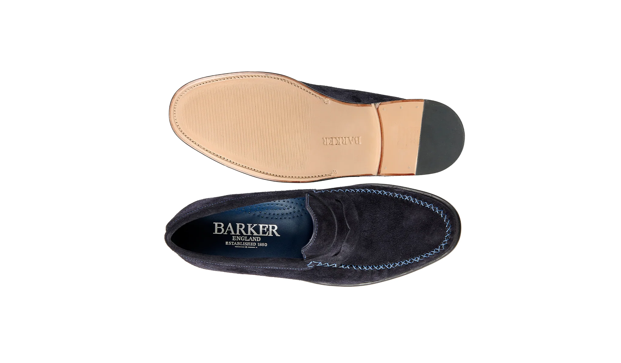 William - Dark Navy Suede Loafer - Image 4
